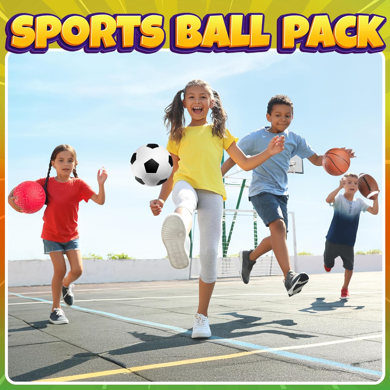 Thumbnail 5 de PlayBolt Sports Balls for Kids 4-Pack 5-inch