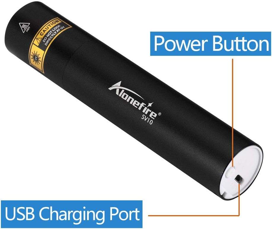 Detalle de Alonefire SV10 365nm 5W UV Torch
