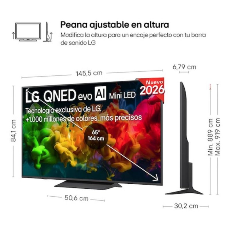 Thumbnail 3 de LG QNED81B6A de 65": cine en casa con MiniLED, HDR10 y IA en WebOS 25