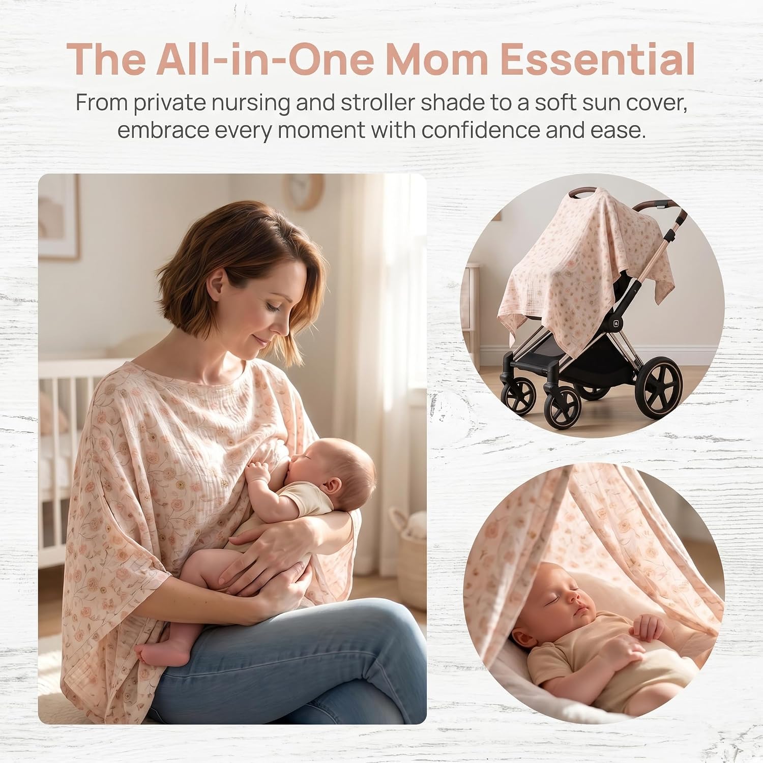 Detalle de Muslin Nursing Cover, 100% Cotton
