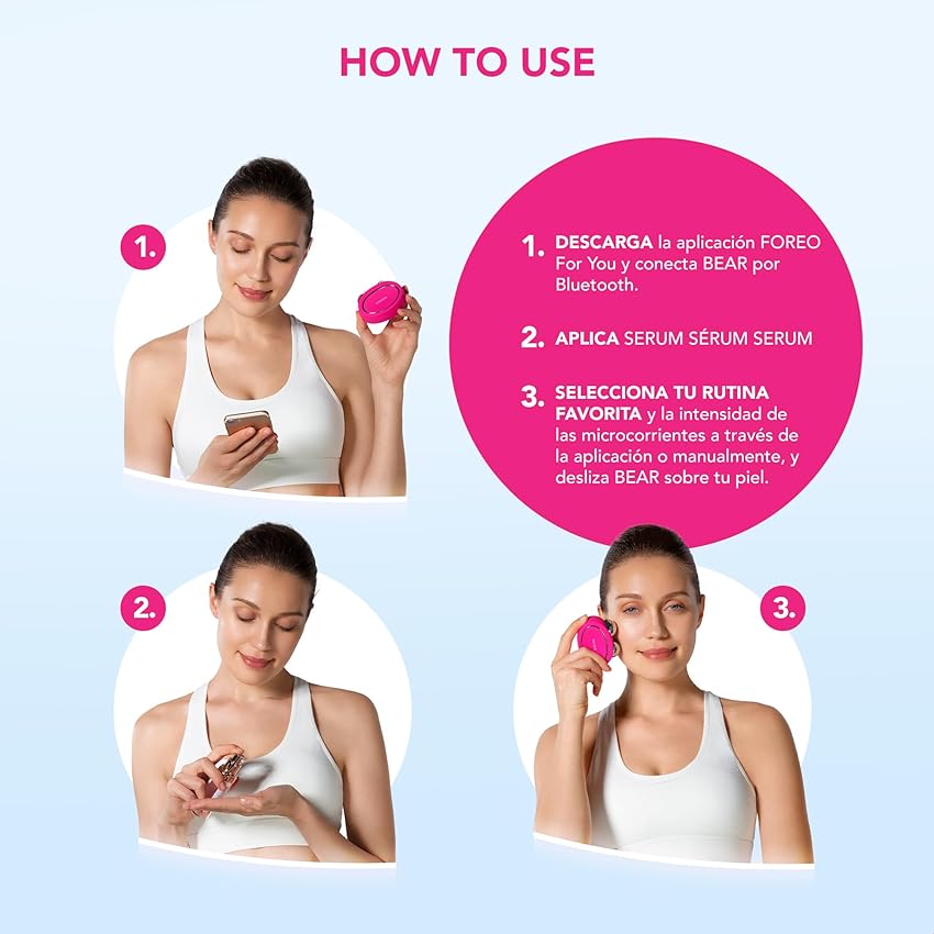Detalle 2 de FOREO BEAR Masajeador facial eléctrico ✨ Define y lifting
