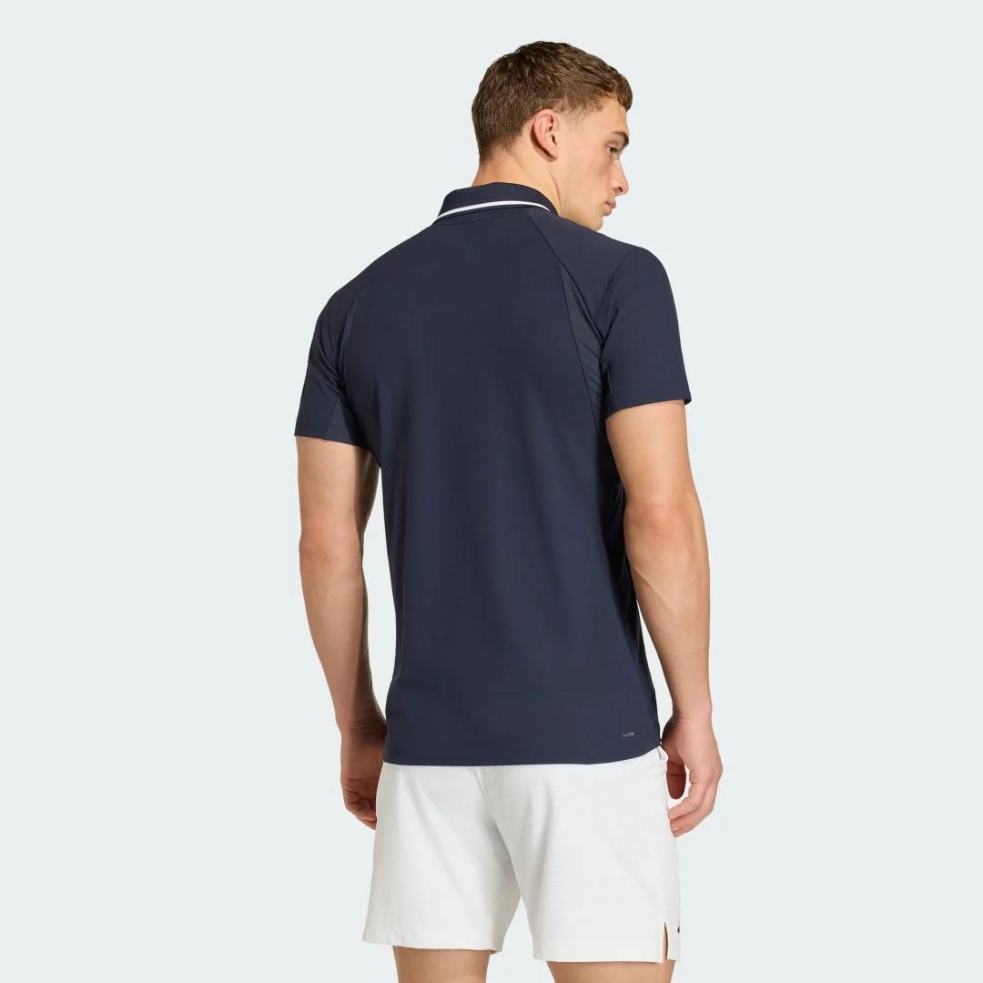 Detalle de Polo de tenis Climacool Freelift Pro de Adidas, en azul