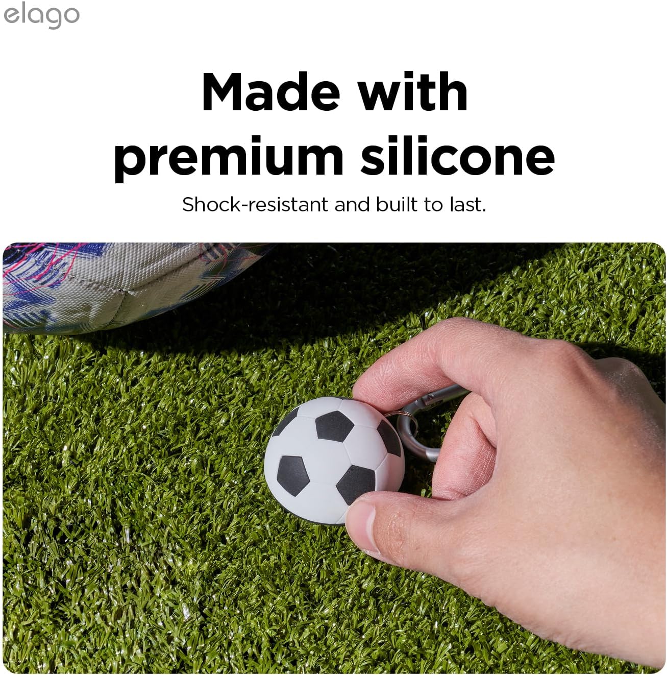 Thumbnail 4 de elago Coque Série Ball en silicone pour Apple AirTag (2e et 1re génération) – étui porte-clés antichoc