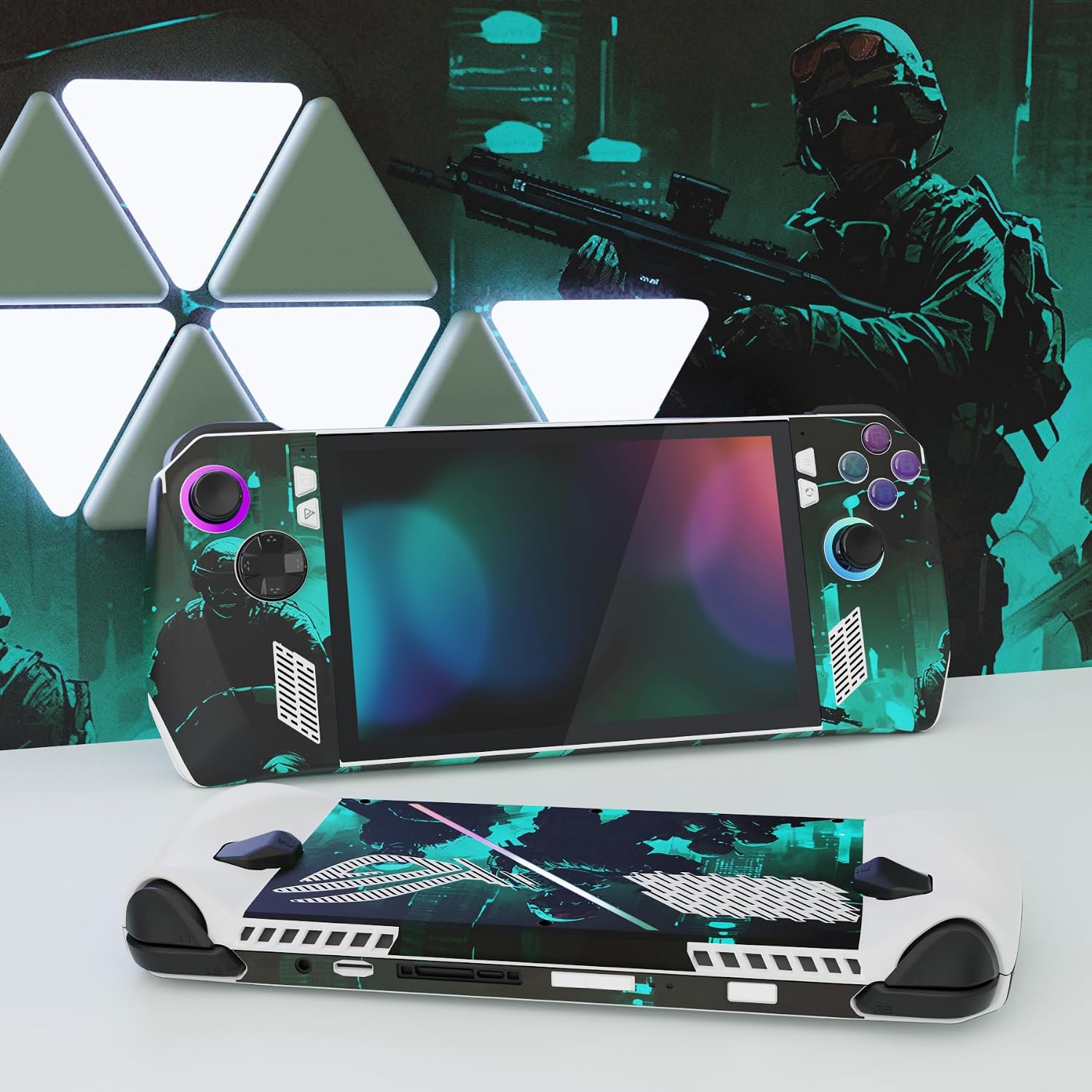 Detalle 2 de PlayVital 2 Set Protective Skin Decal for ROG Ally – Fearlessness