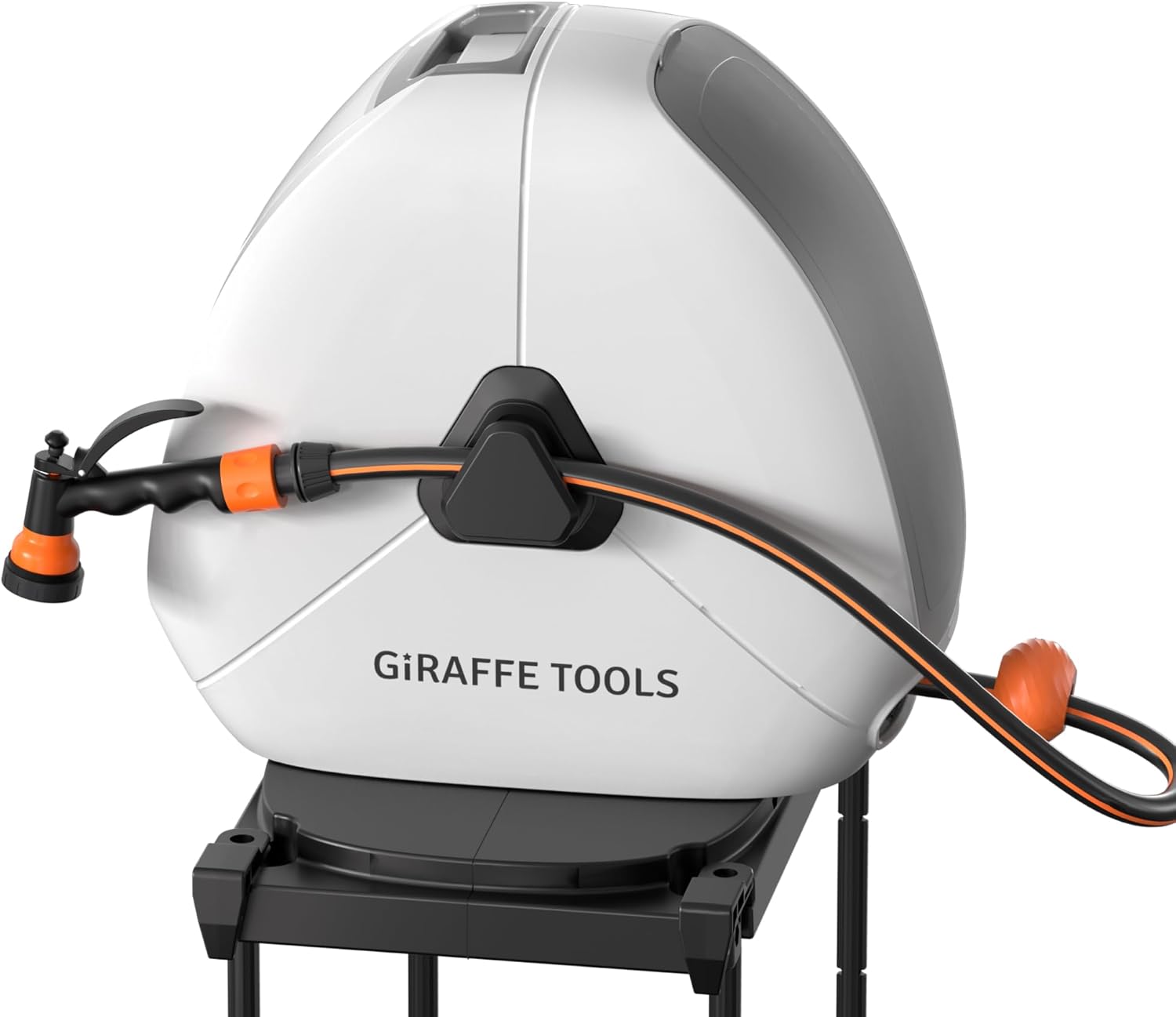 Detalle de Giraffe Tools Ausziehbare Schlauchtrommel mit 30 m – Bodentrommel, 360° Drehsockel und 7-Funktions-Düse