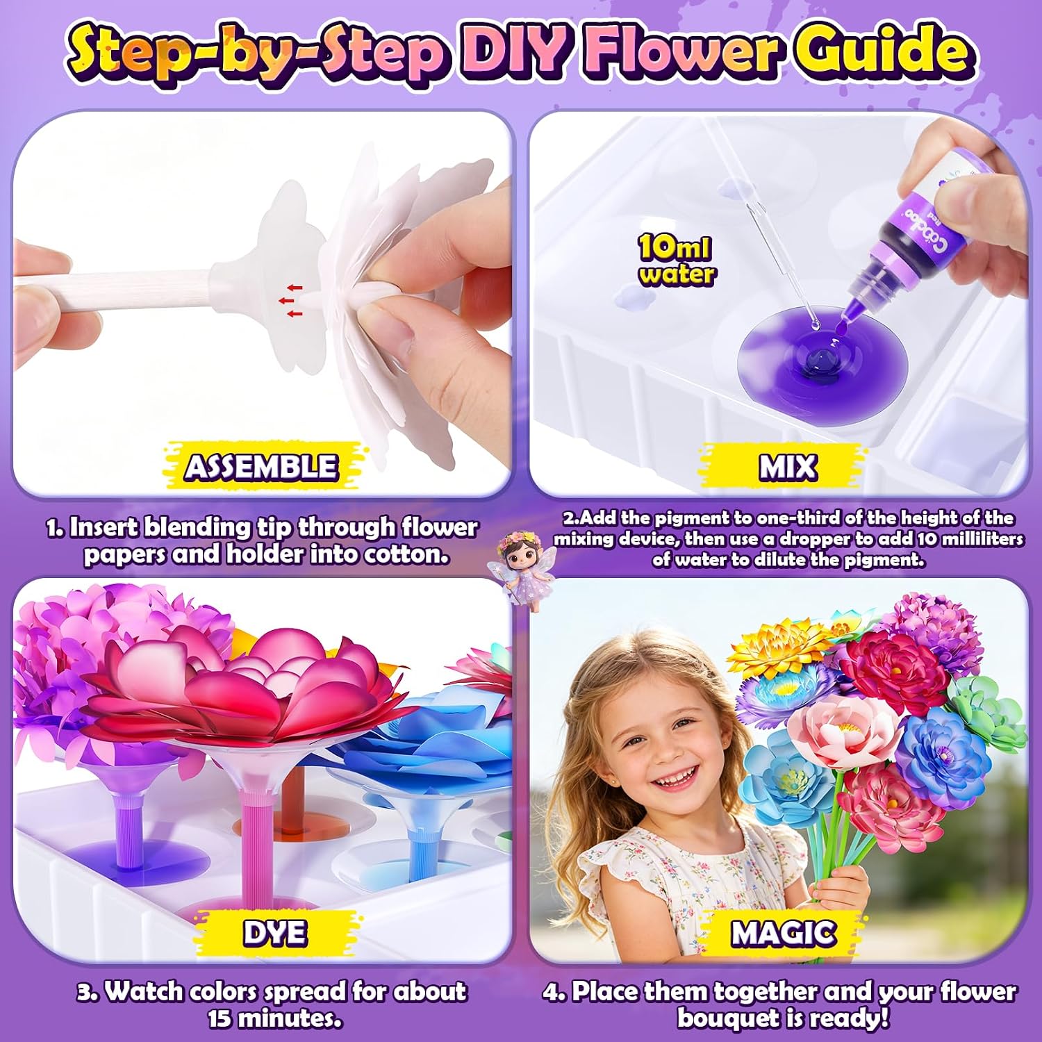Detalle de DIY Flower Craft Kit Ages 4-12