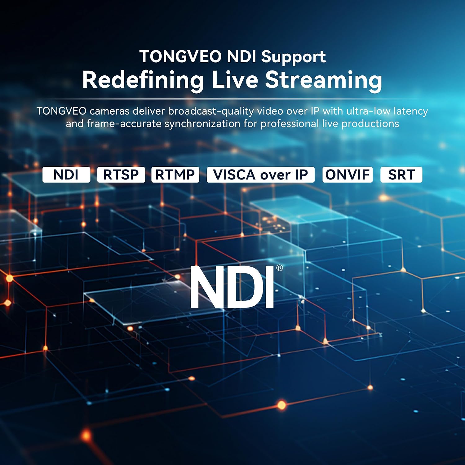 Thumbnail 5 de TONGVEO 4K NDI PTZ Camera with AI Auto-Tracking and 20X Optical Zoom