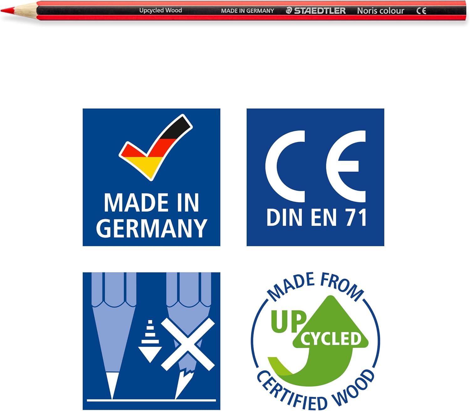 Thumbnail 3 de STAEDTLER 185 C24 Noris Farbstiftetui mit 24 Farben – robustes Set aus upcycled Holz