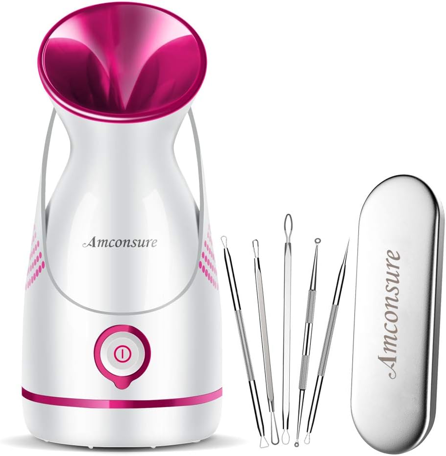Detalle de Amconsure 6028 Facial Steamer with Nano-Ionic Warm Mist and 5-Piece Skin Kit