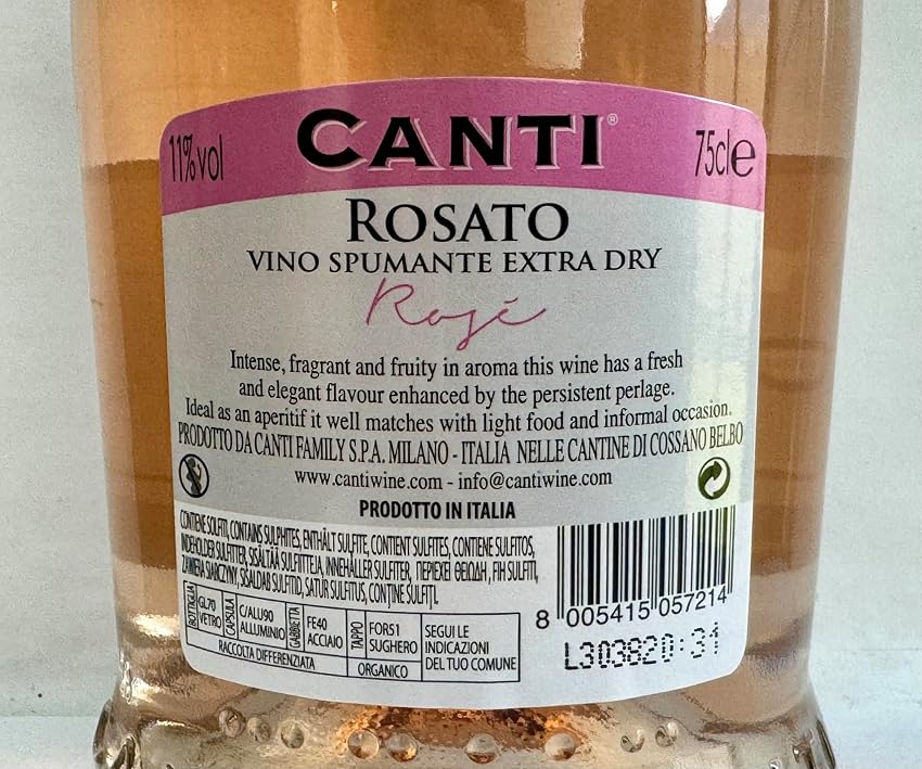 Thumbnail 1 de Canti Spumante D.O.C. Cuvée Rosado Extra Seco 🍾 6x750ml