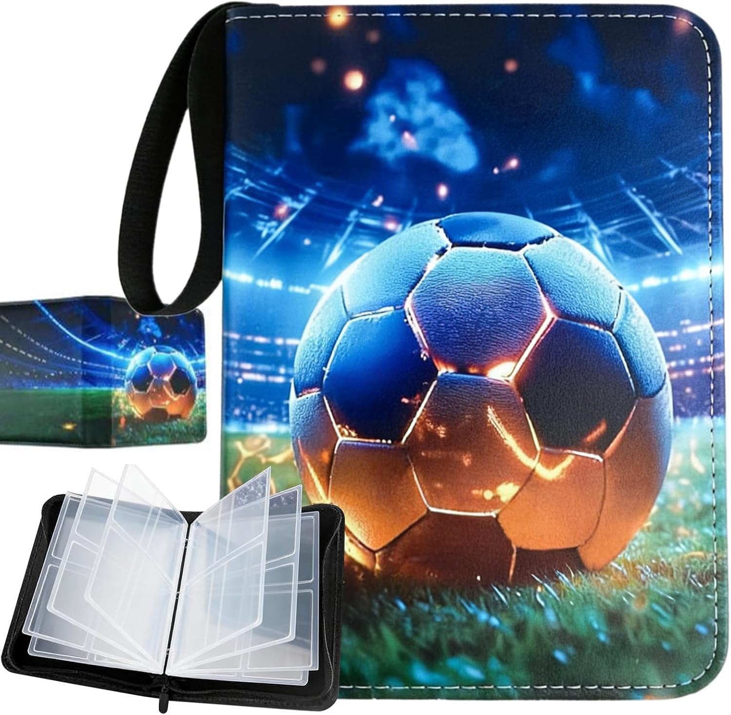Detalle de Sammelkarten Album Fußballkarten – 400 Karten, 4 Taschen pro Seite, 50 Seiten
