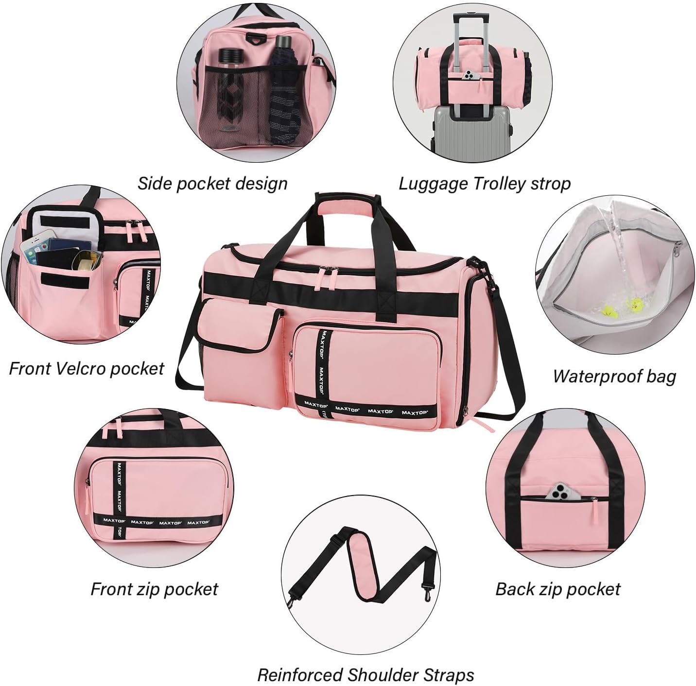 Thumbnail 5 de MAXTOP Travel Duffle Bag for Women: A Practical Carry-On Companion with Separate Shoe Compartment