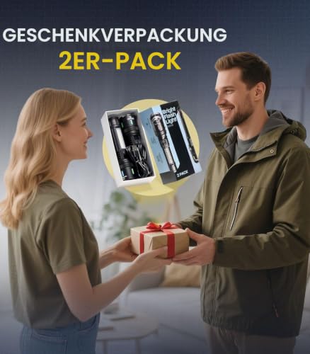 Thumbnail 8 de Esgreen Taschenlampe LED Aufladbar 2er-Set – 1.000.000 Lumen, USB‑C, LCD Display