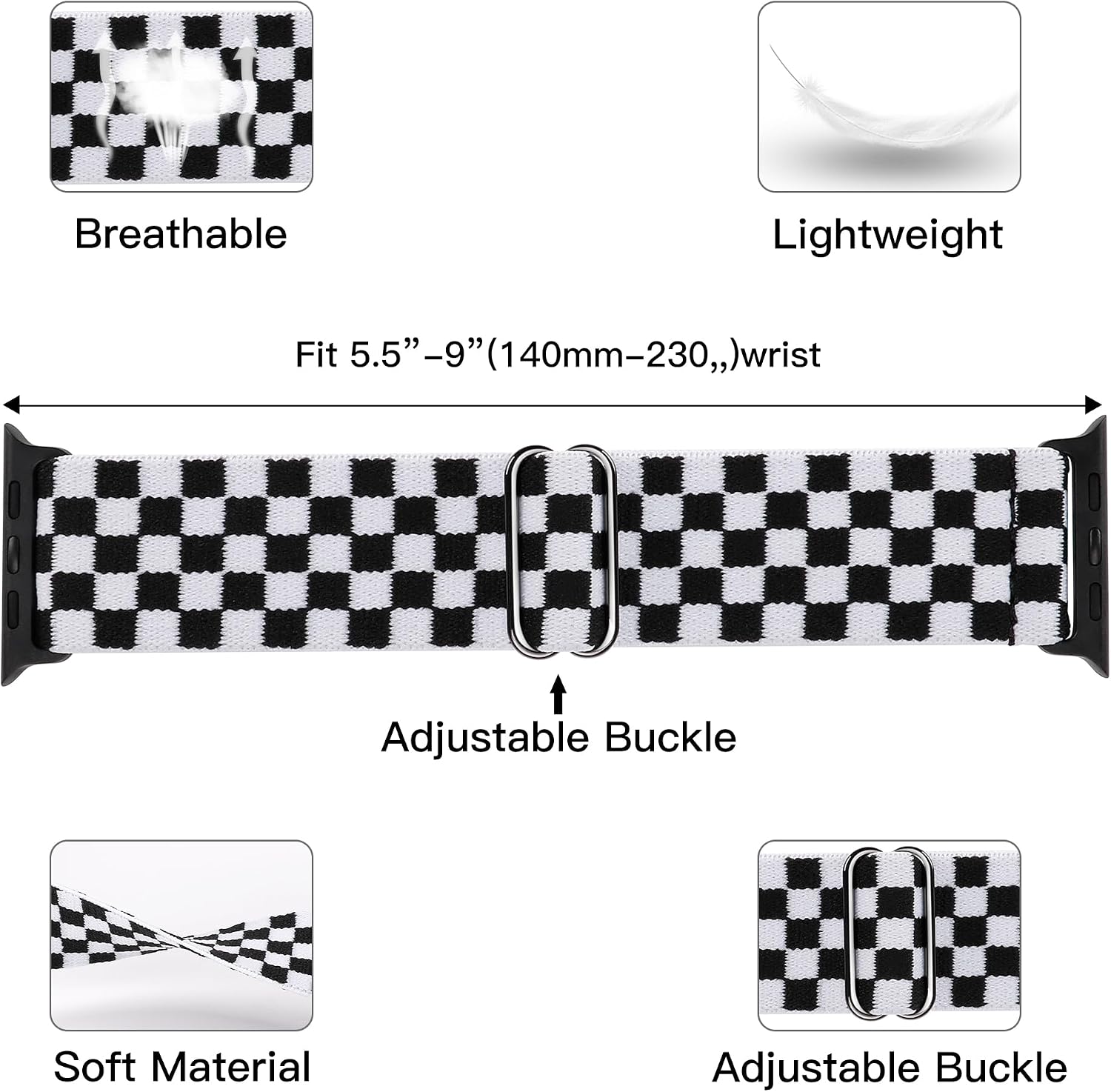 Thumbnail 4 de MITERV Stretchy Solo Loop Watch Bands 6-Pack