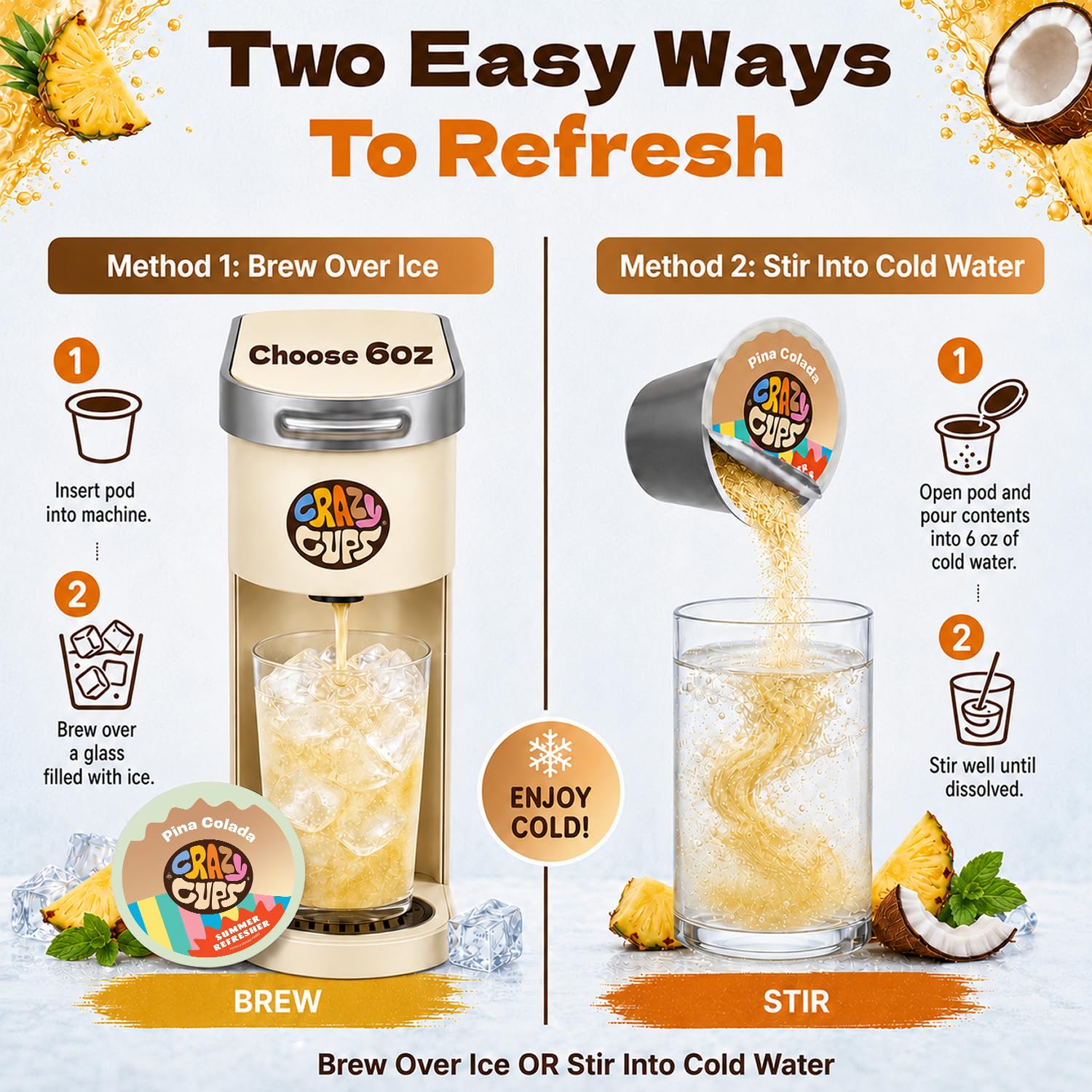 Detalle 1 de Crazy Cups Iced Drink Mix Pods 20 Count