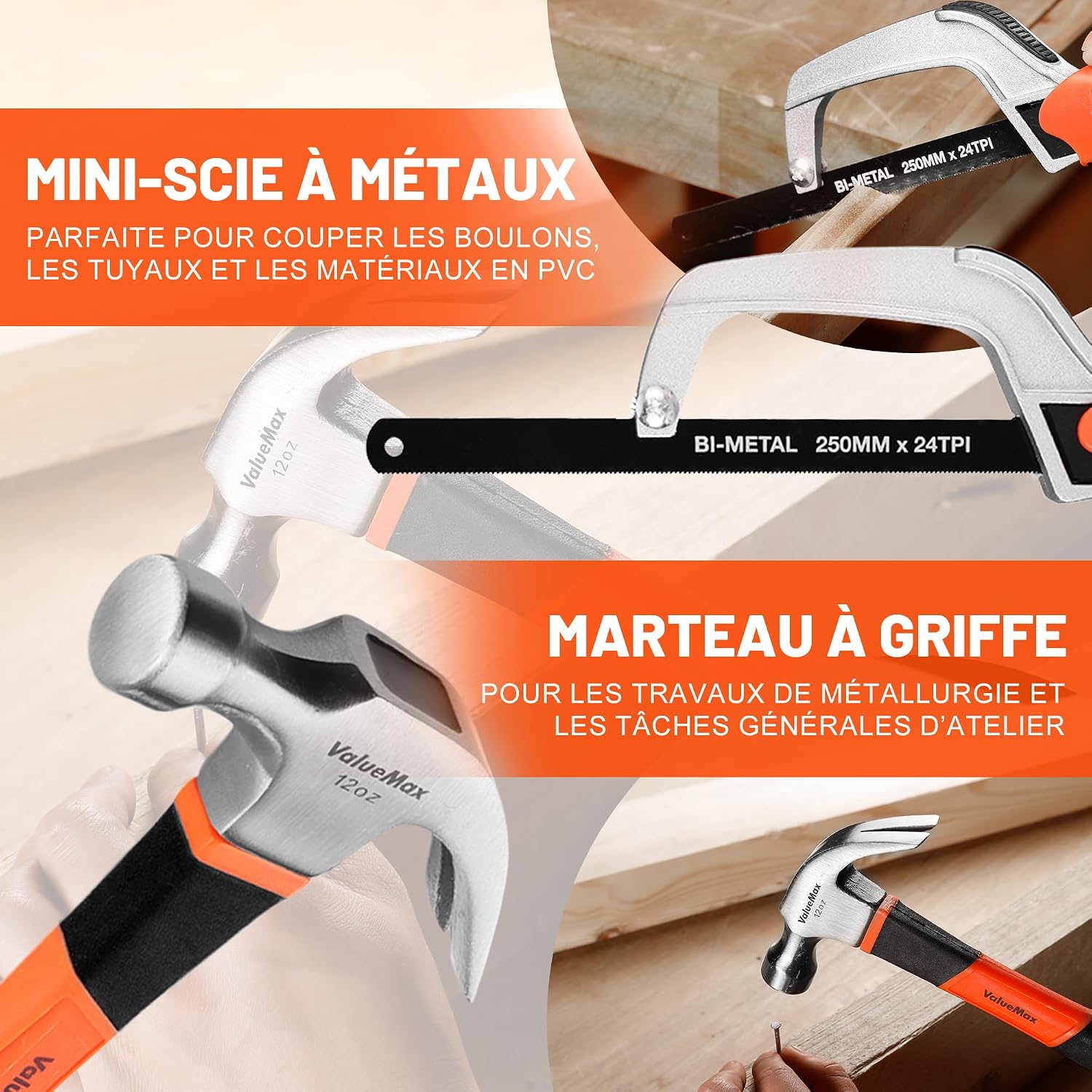 Thumbnail 4 de ValueMax Kit d'Outils 219 Pièces avec Sac Durable — Ensemble complet pour bricolage, réparation et entretien