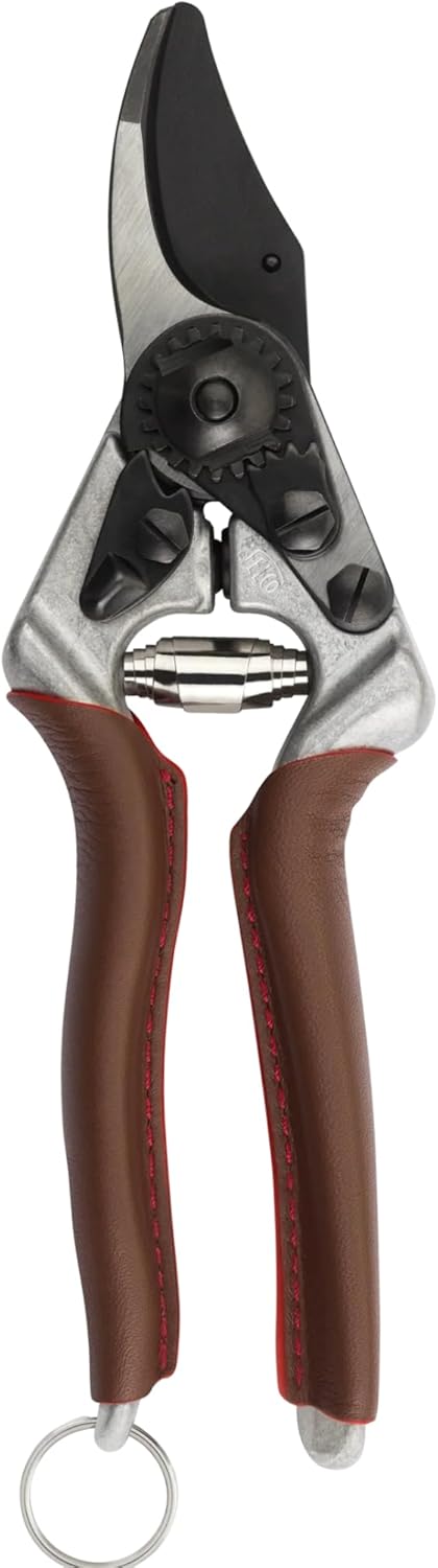 Detalle de FELCO 6 ELITE Gartenschere – ergonomisch, Ledergriffe, 20 mm Schnitt, Swiss Made