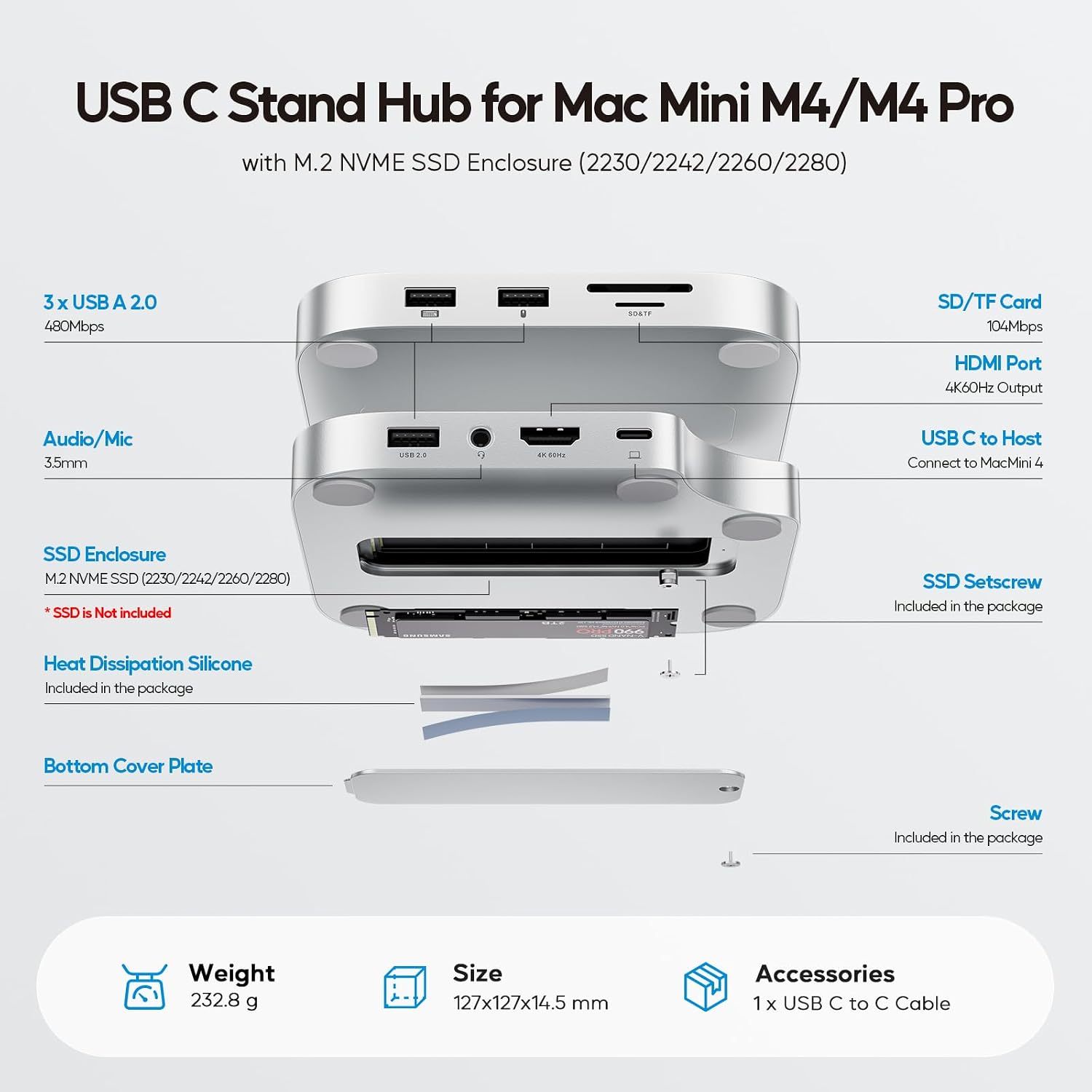 Thumbnail 3 de PULWTOP Mac mini M4 Dock 4TB