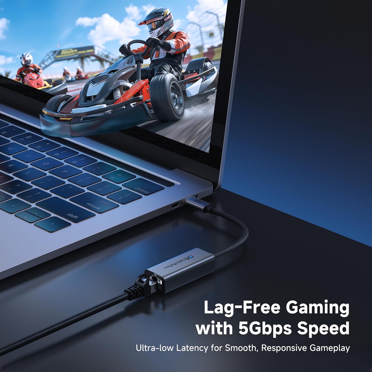 Thumbnail 2 de Cable Matters USB-C to 5Gb Ethernet Adapter (USB4/Thunderbolt 4/5) — Plug & Play 5 Gigabit Networking