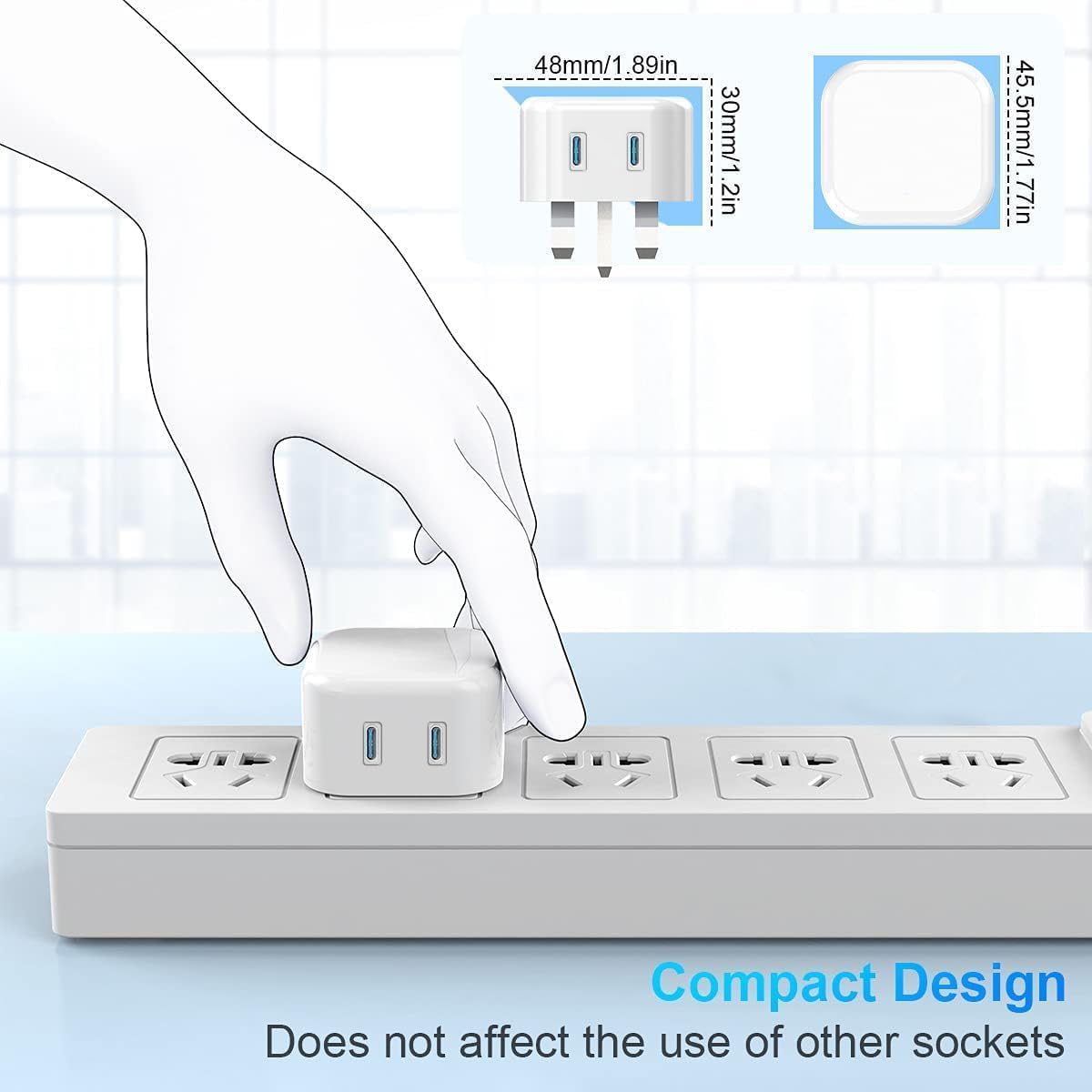 Detalle 2 de 20W USB C Plug Fast Charger for iPhone