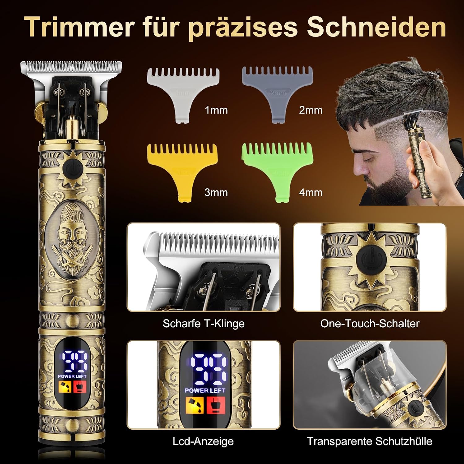 Detalle de Suttik Haarschneider Trimmer Set mit 16 Teilen