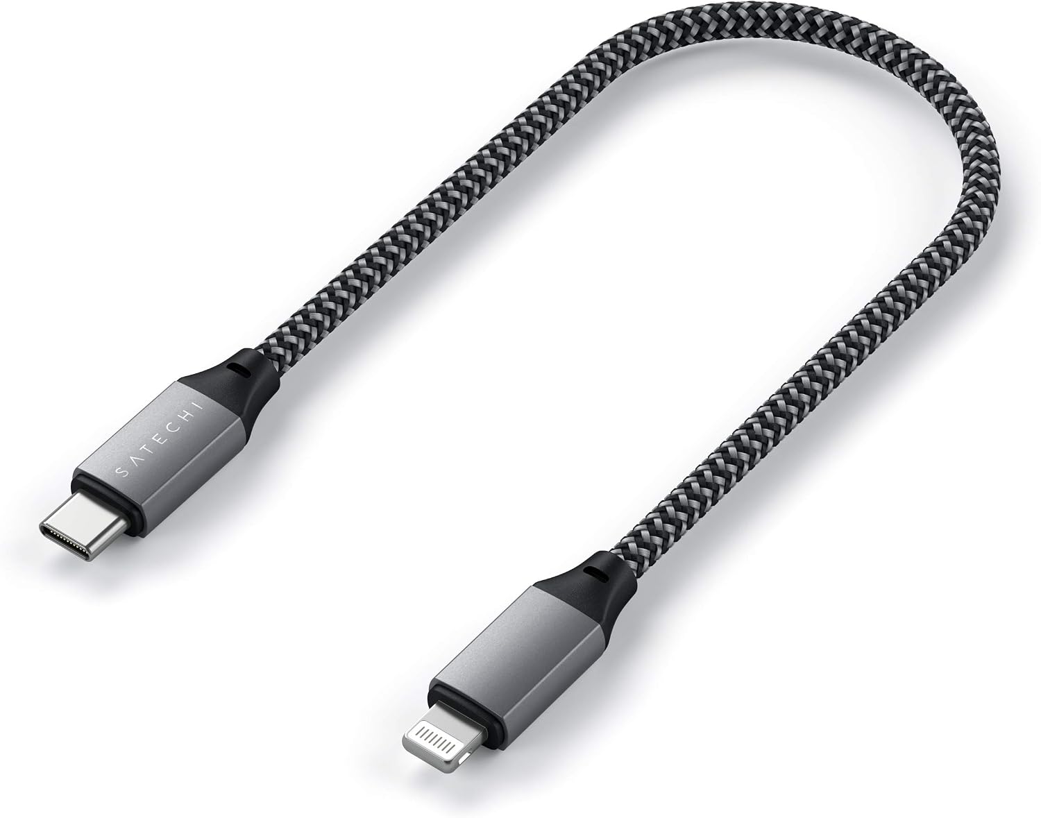 Detalle de Satechi USB-C auf Lightning Ladekabel (25 cm), MFi-zertifiziert – für iPhone & AirPods mit Lightning