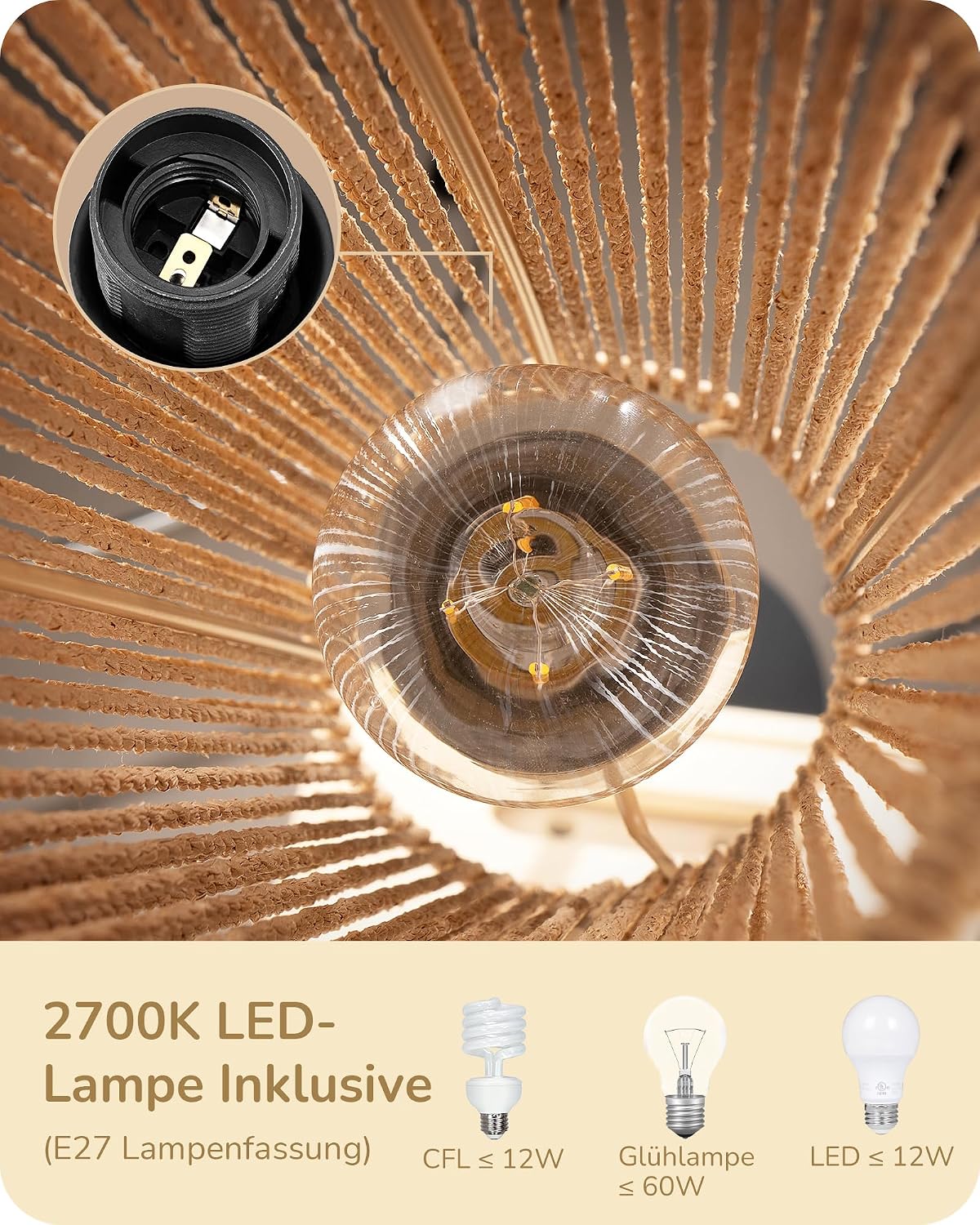 Detalle de EDISHINE Stehlampe Wohnzimmer 165 cm