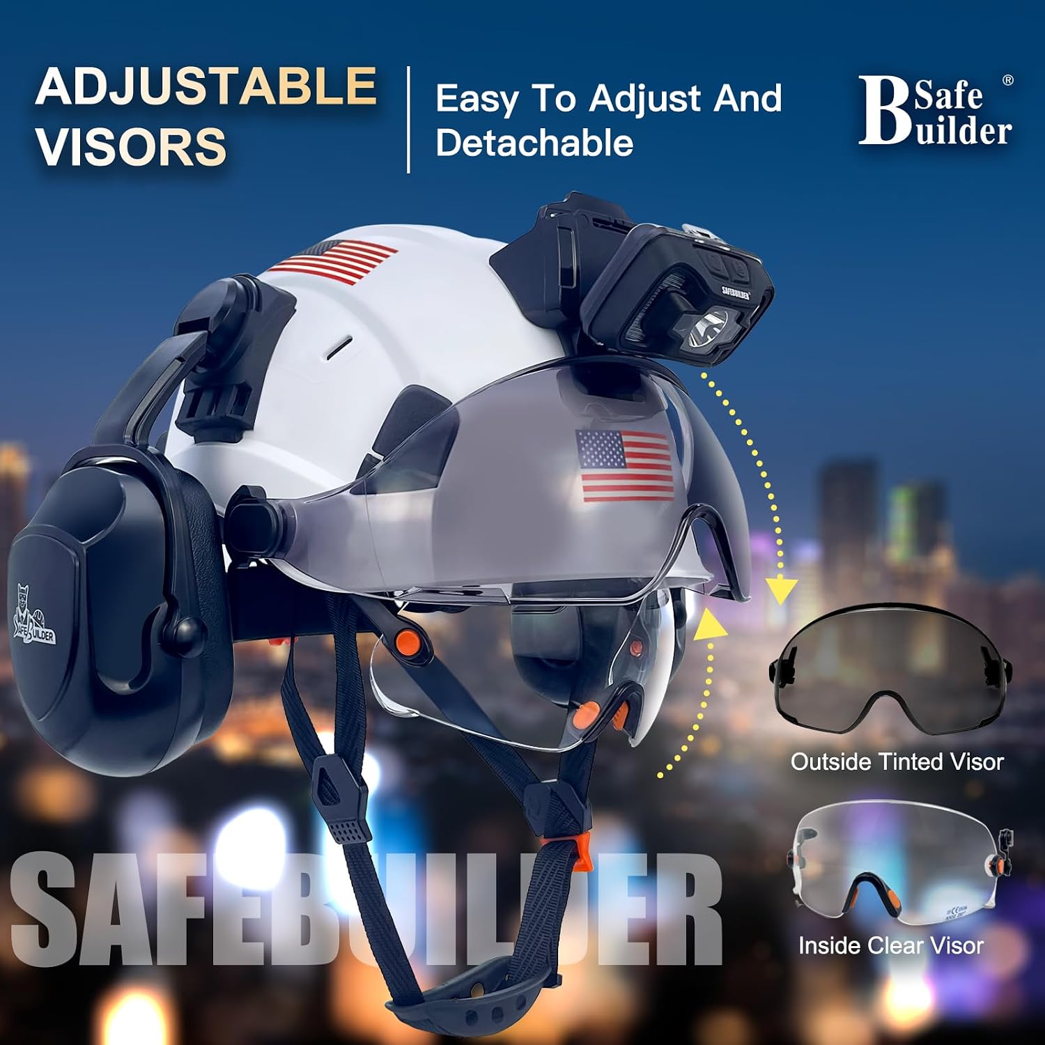 Thumbnail 6 de SAFEBUILDER Safety Hard Hat ABS Shell