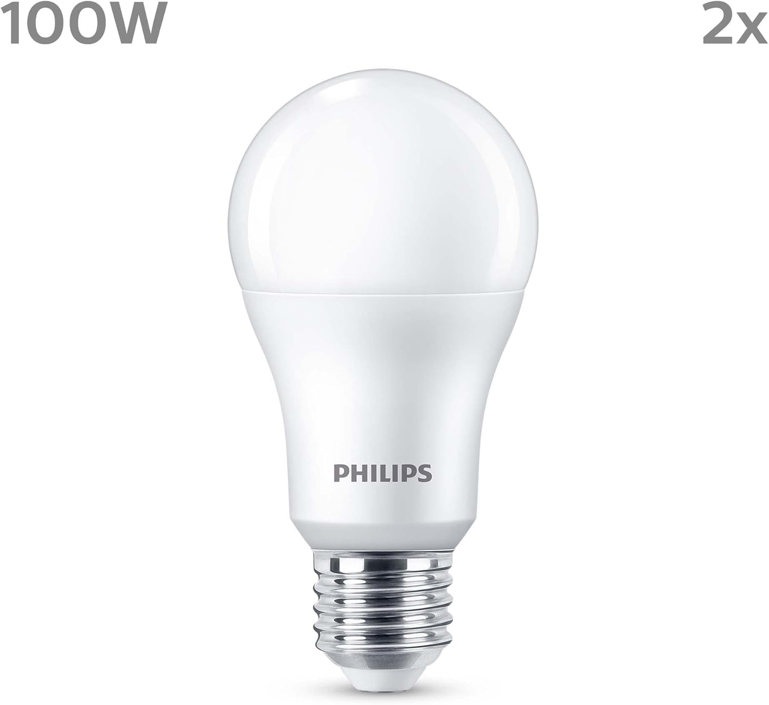 Thumbnail 1 de Philips Bombilla LED A60 13W E27 Luz Blanca Fría – Pack 2