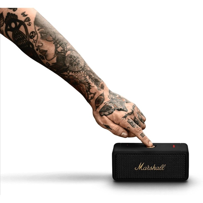 Detalle 2 de Marshall Emberton II Altavoz Bluetooth Negro: potencia, autonomía y sonido True Stereophonic para llevar a cualquier sitio