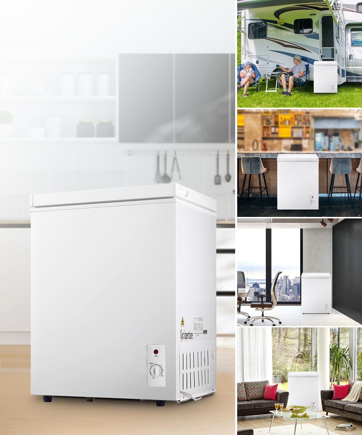 Thumbnail 6 de OOTDAY BD-200-WHITE-0626 7.0 cu. ft. Chest Freezer with 7-Level Thermostat