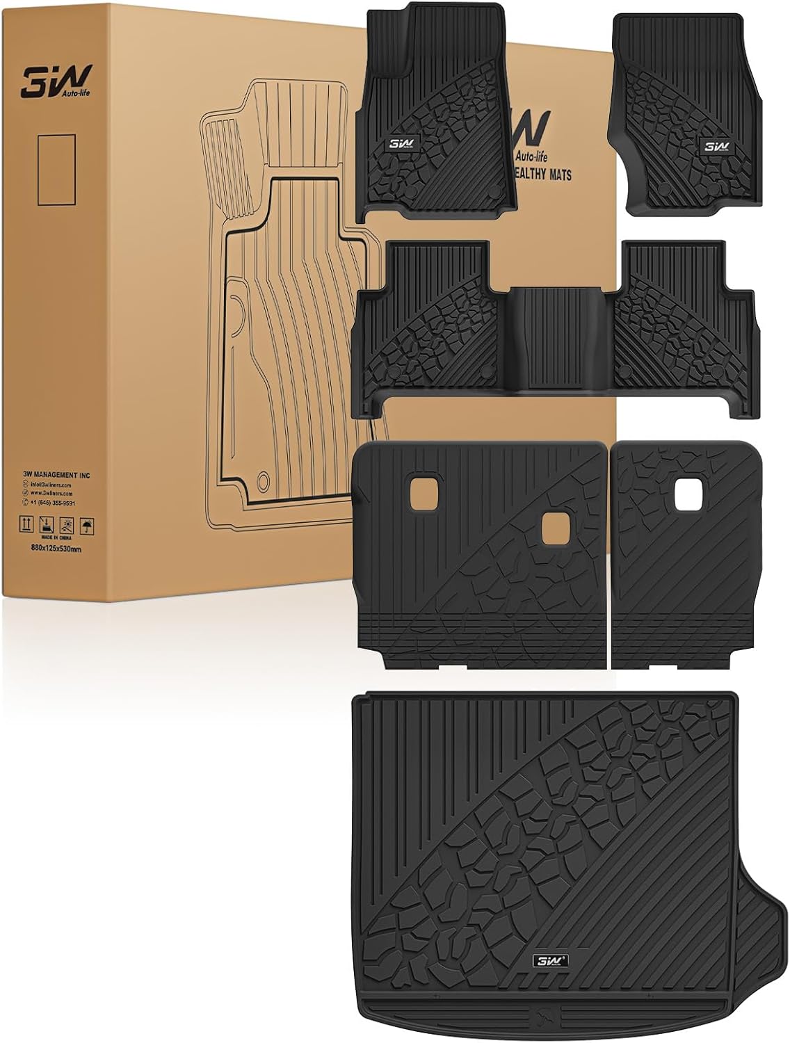 3W Floor Mats 2022-2025 Jeep