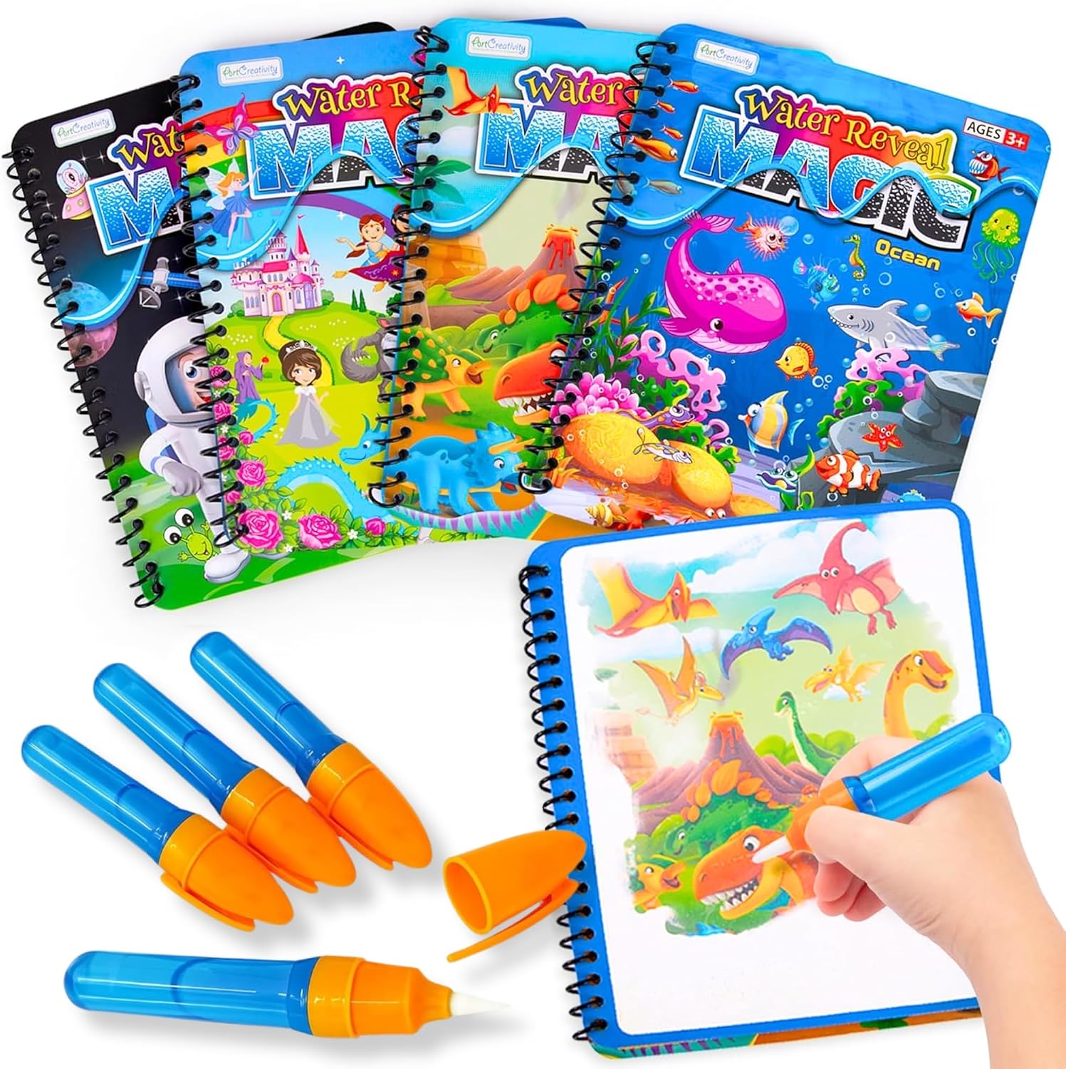 Detalle de ArtCreativity Magic Water Coloring Books 6x7.5