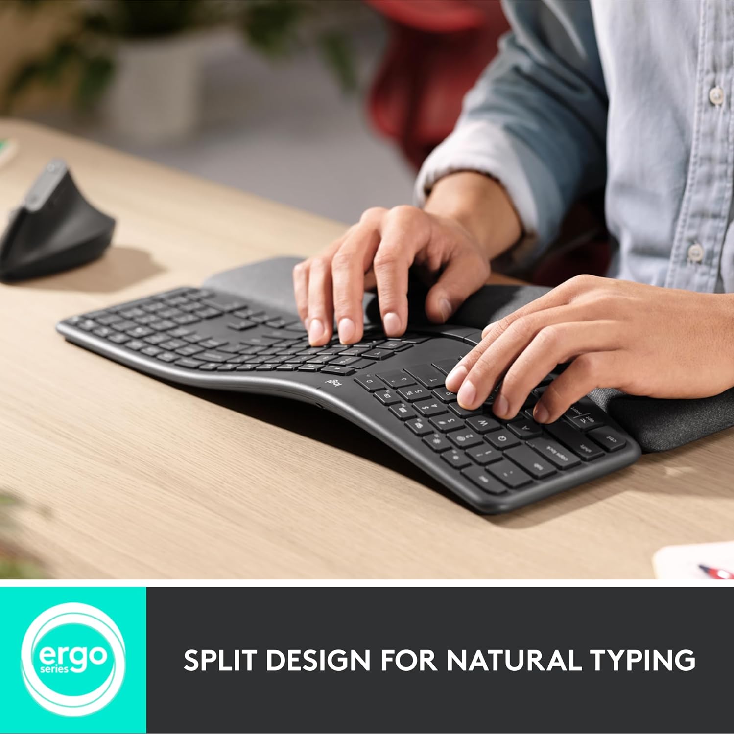 Thumbnail 2 de Logitech ERGO K860 Wireless Ergonomic Keyboard with split layout (UK QWERTY), Grey