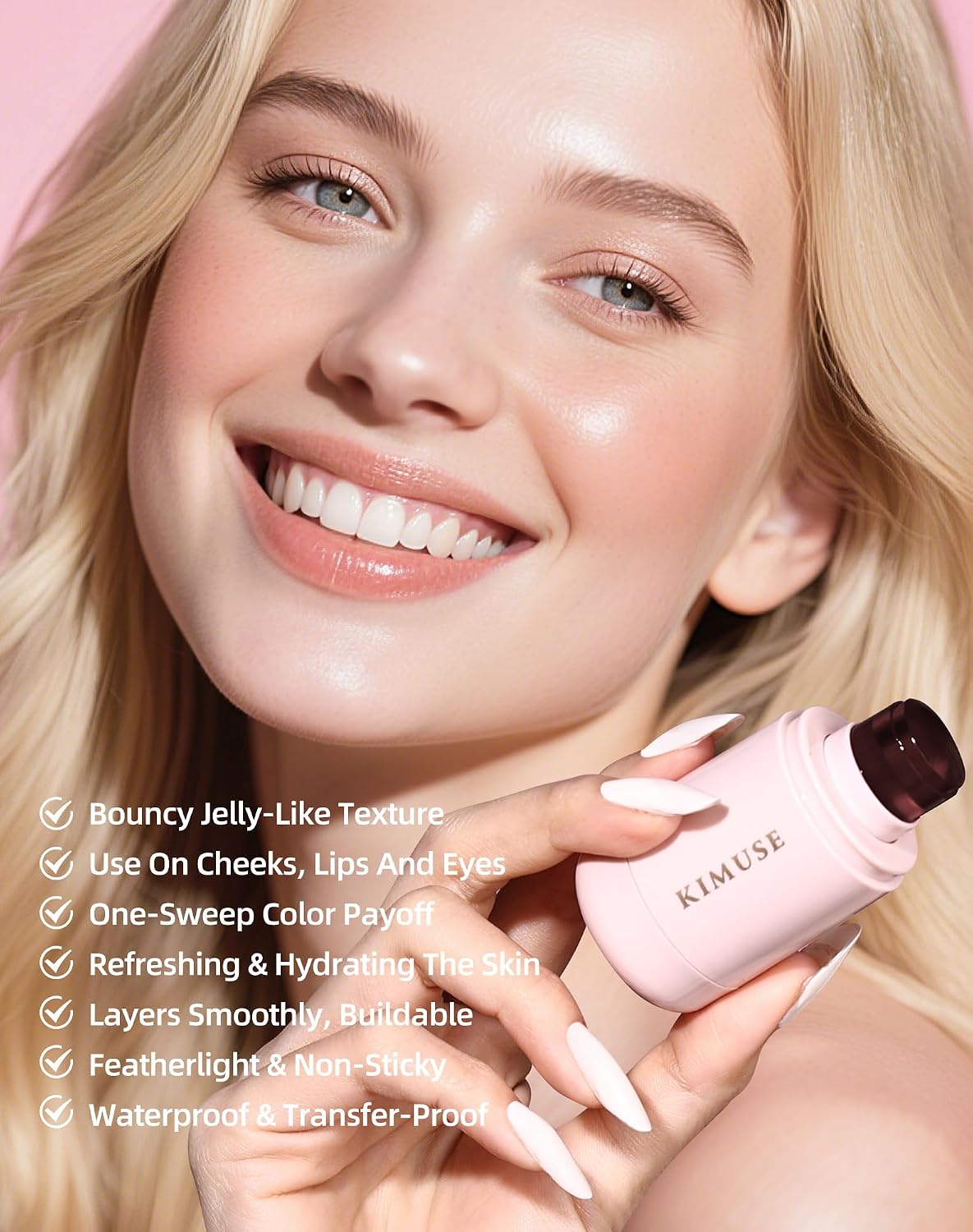 Thumbnail 5 de KIMUSE Jelly Cheek & Lip Tint Nude Gardenia
