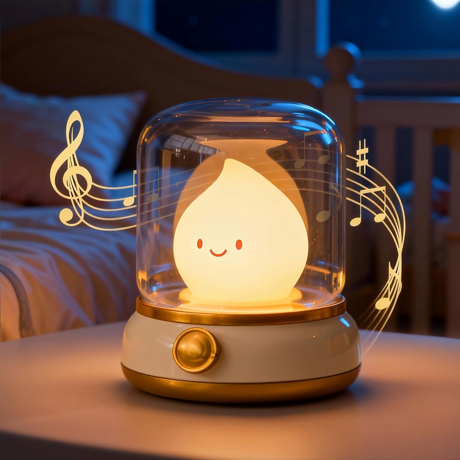 Thumbnail 6 de IHALO Luce Notturna per Bambini Camerette: lampada ricaricabile USB con dimmer, effetto fiamma tremolante e design morbido in silicone