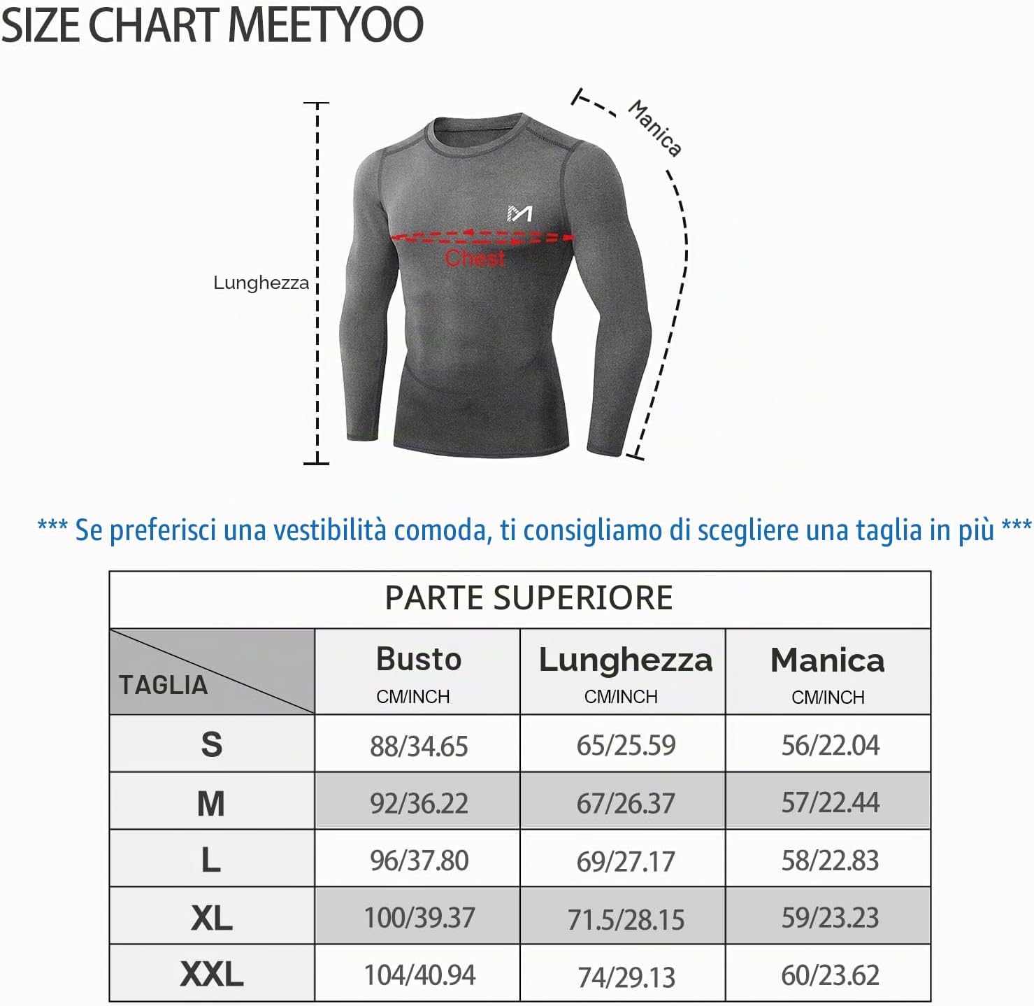 Thumbnail 6 de MEETYOO Maglietta Compressione Uomo: comfort, movimento e assorbenza per sport e allenamento