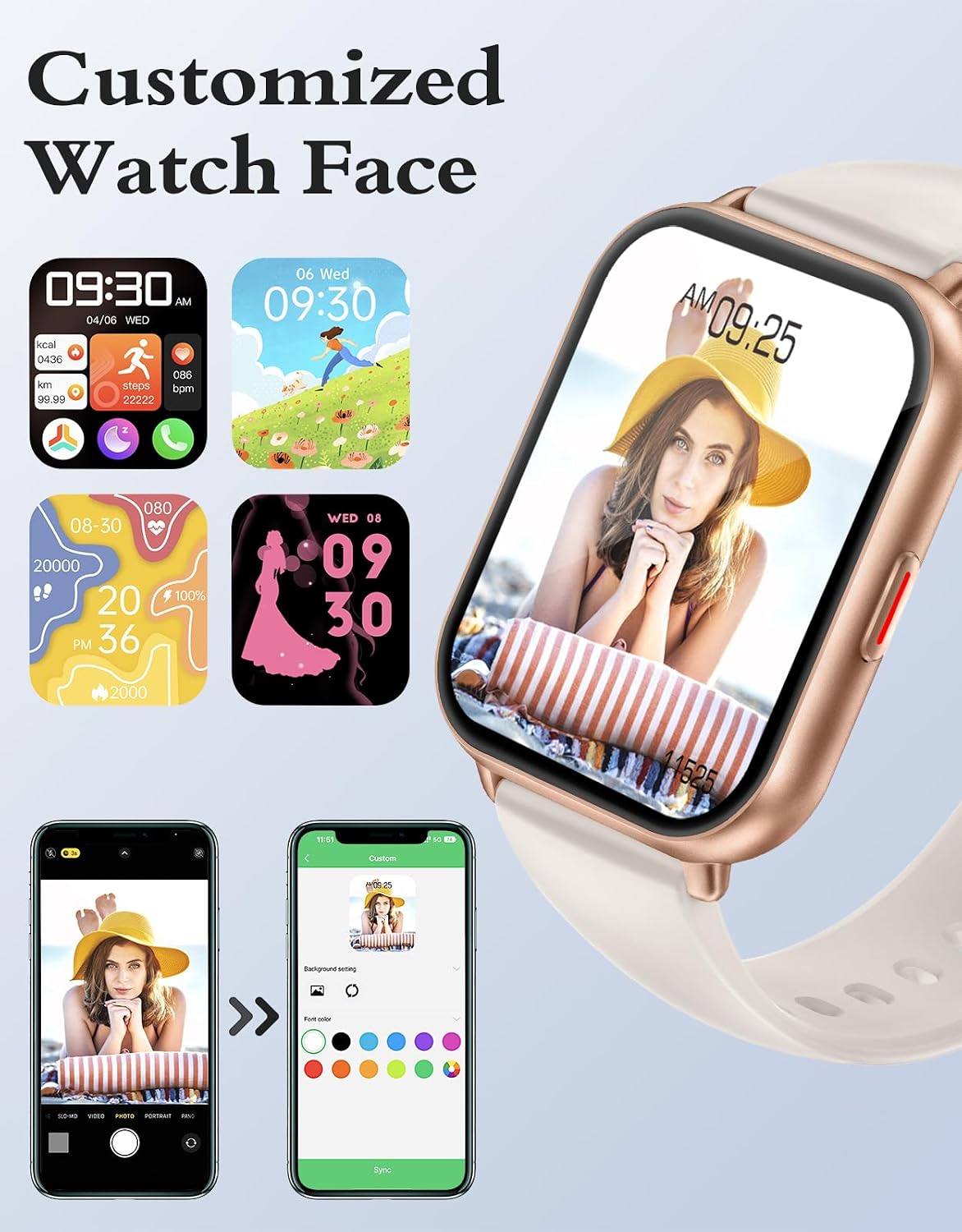Thumbnail 5 de RUIMEN Smart Watch Answer Dial Call for Android iOS