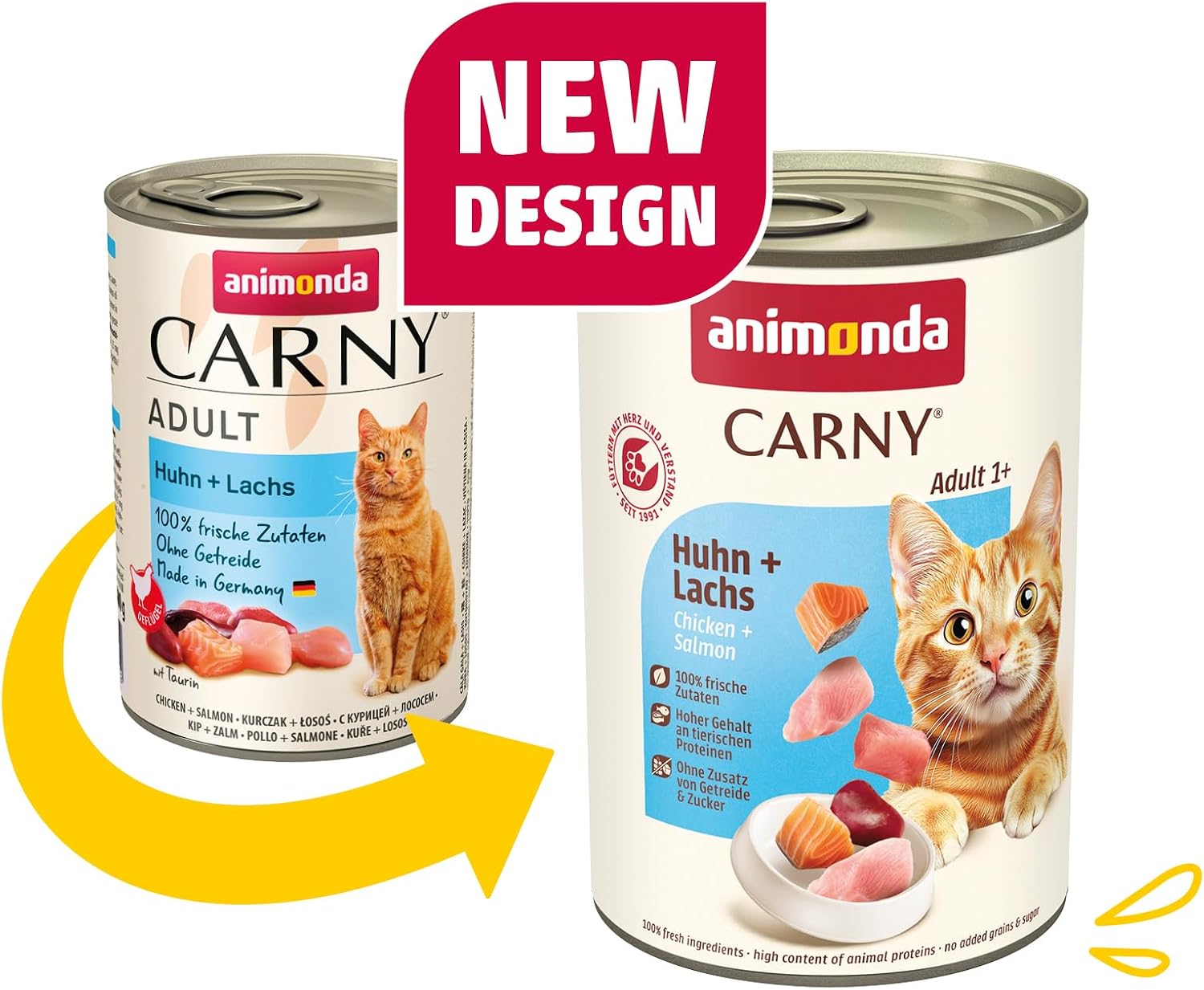 Detalle de animonda Carny Adult Nassfutter Huhn + Lachs – 6 x 400 g