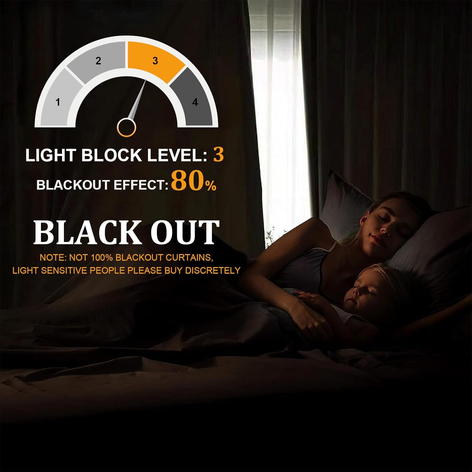 Thumbnail 2 de Ystyle lot de 2 rideaux occultants 140x280 cm à œillets (noir) : isolation thermique et anti-UV