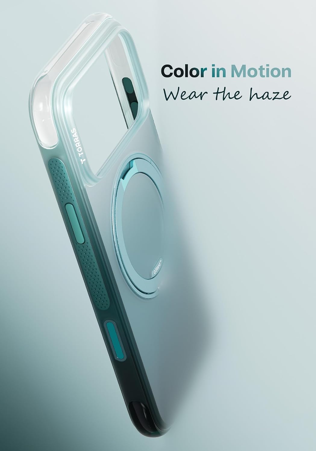 Thumbnail 3 de TORRAS O3 Air Gradient Case for iPhone 17 Pro Max with 360 Magnetic Stand (Mist blue, 6.9")