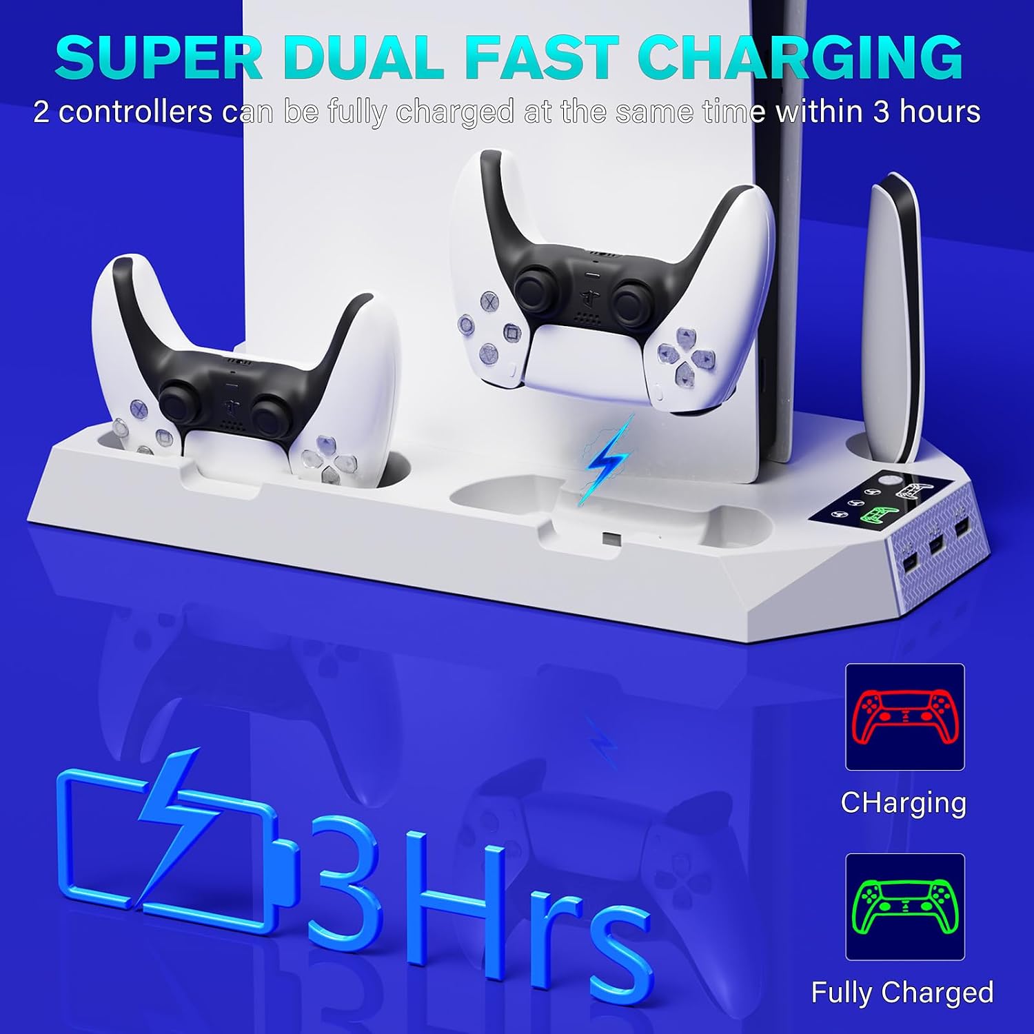 Detalle 1 de Cooling Station for PS5 3-Level Fan