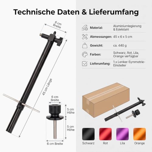 Thumbnail 6 de PETSTIBLE Lenker-Symmetrie-Einsteller – präzises Ausrichtungswerkzeug für Fahrradhebel (schwarz)