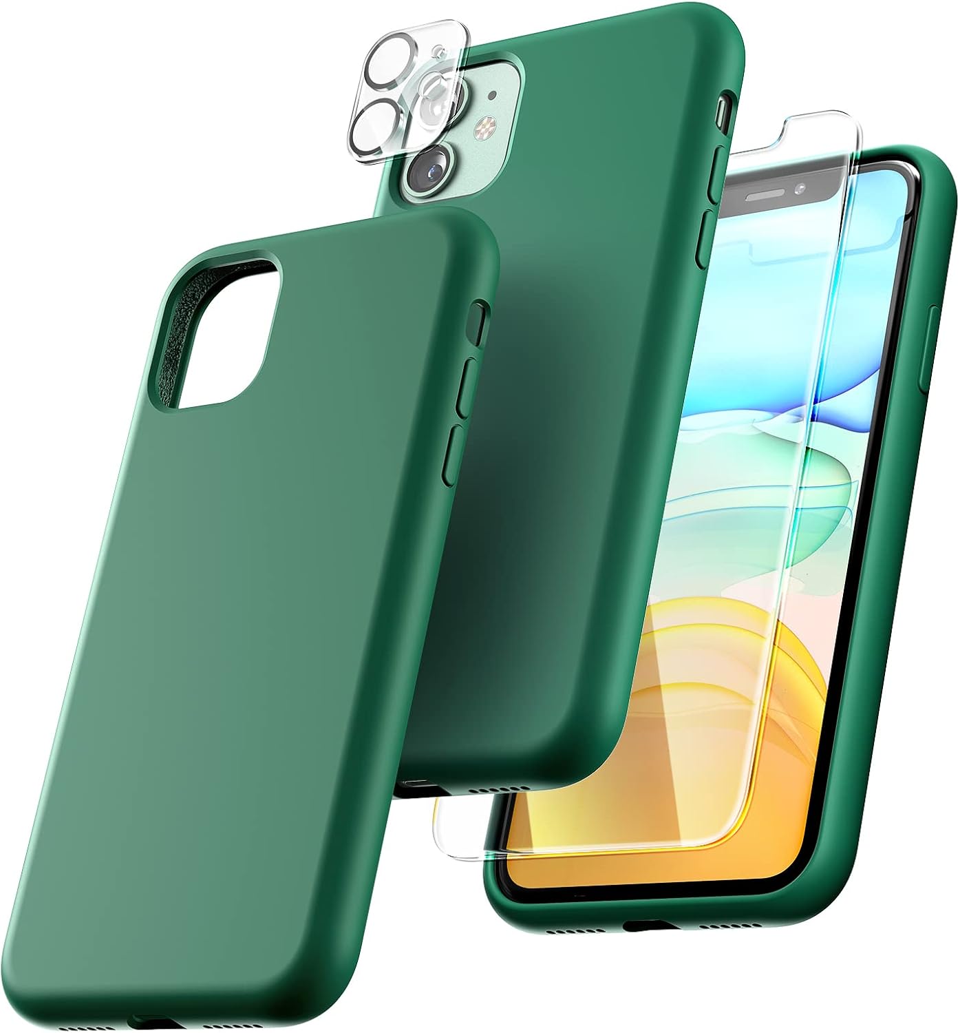 Thumbnail 6 de TOCOL iPhone 13 silicone case 6.1-inch — midnight blue