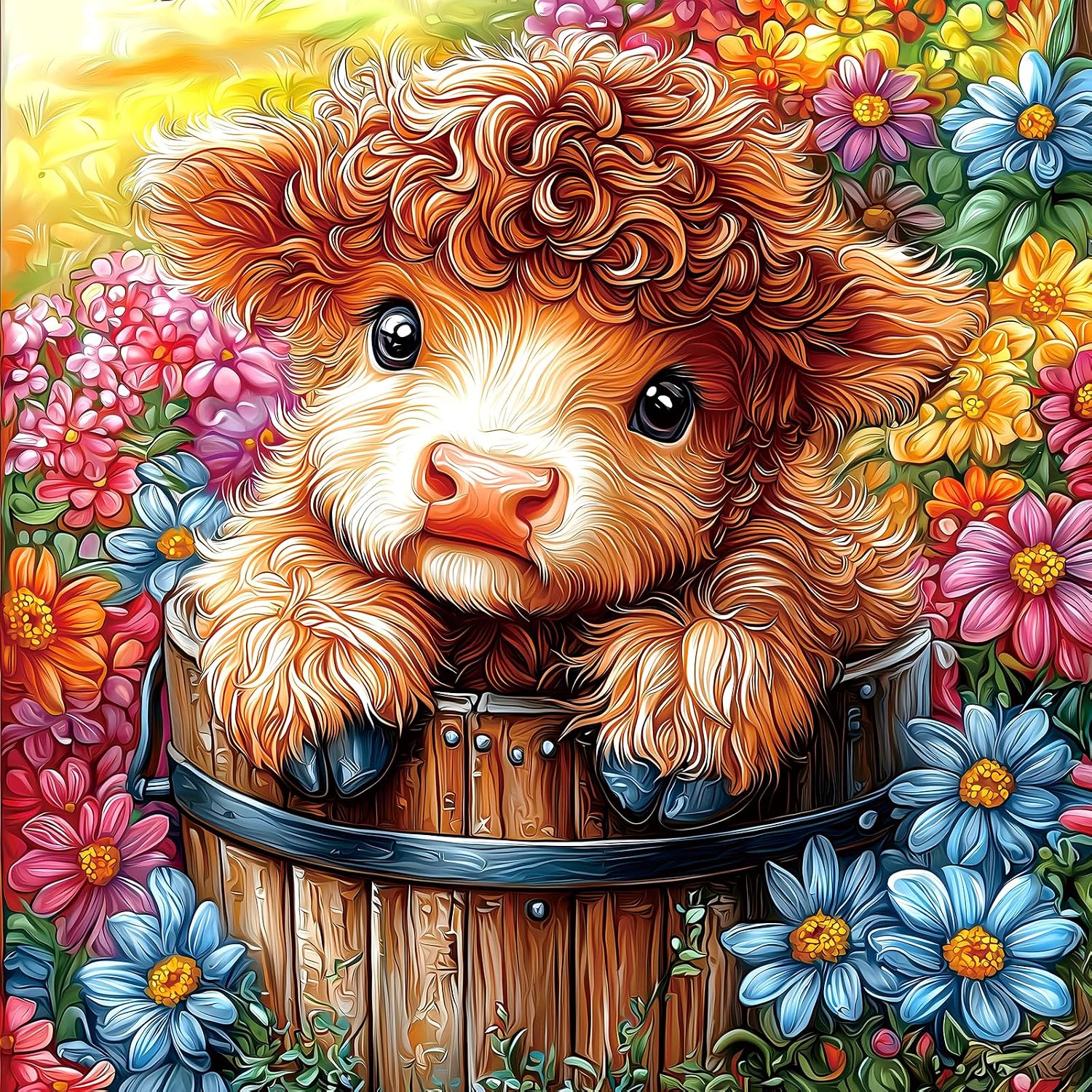 Detalle de Highland Cow 500-Piece Jigsaw Puzzle for Adults 🧩