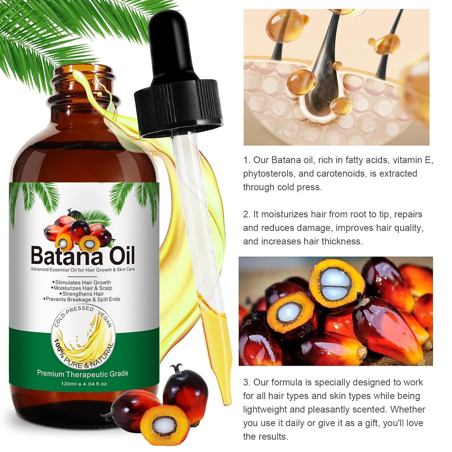 Thumbnail 2 de Batana Öl für Haare 120 ml – Kaltgepresstes Öl