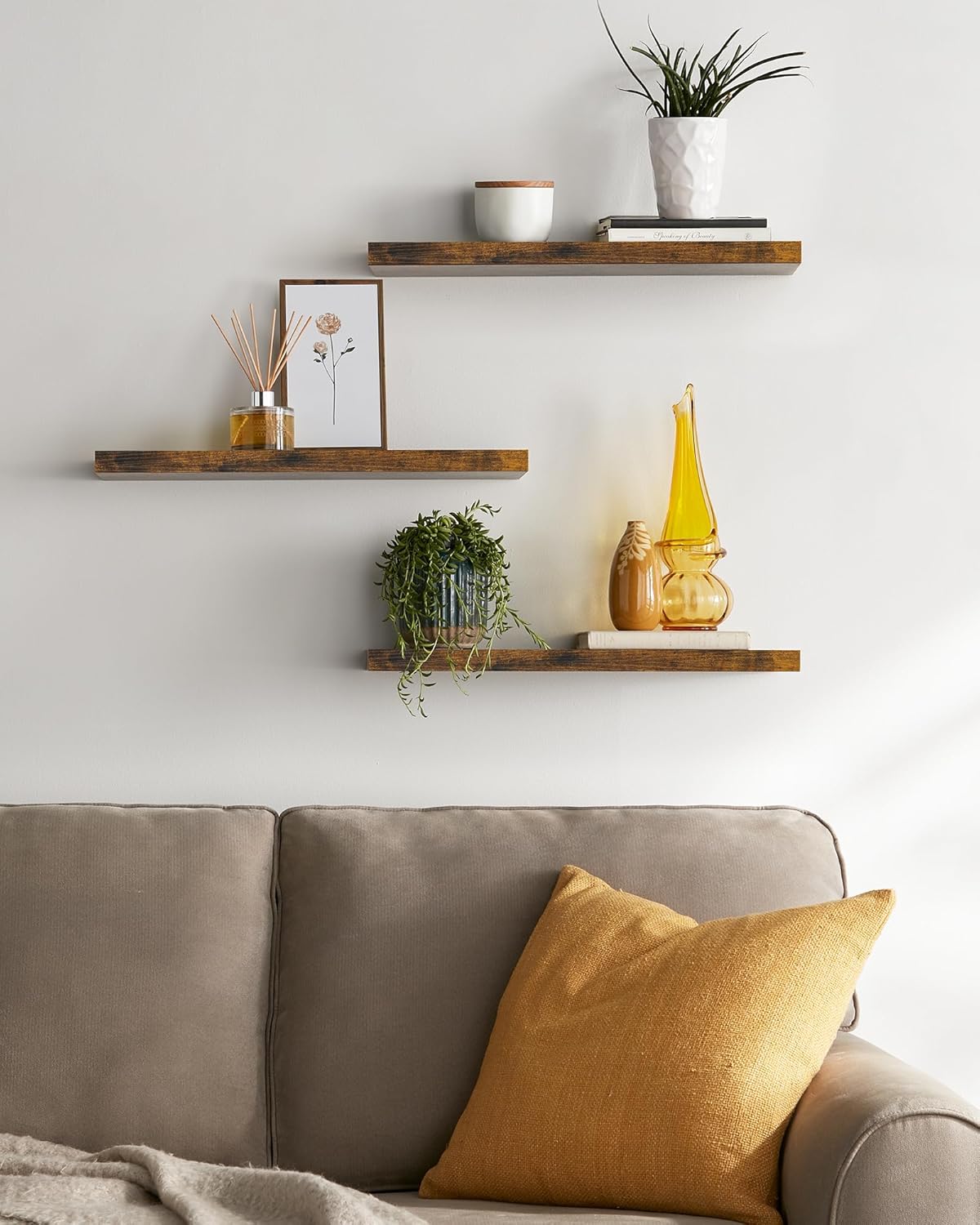 Detalle 2 de BAYKA 22.5-inch Rustic Floating Shelf 22 lb capacity 🪵