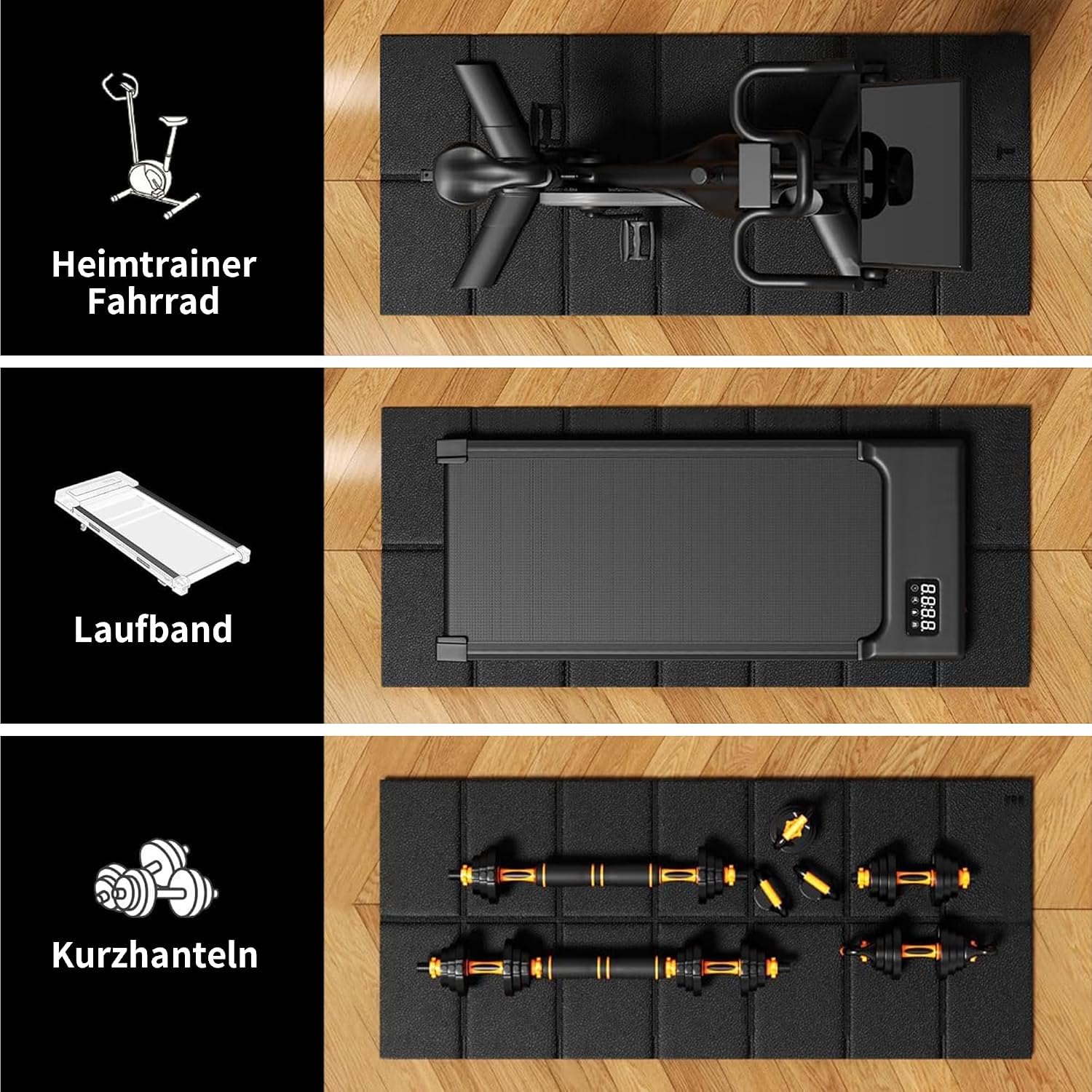 Thumbnail 2 de Stepwaver Bodenschutzmatte 160x75 cm – Schalldämmend, 4 mm, für Laufband und mehr