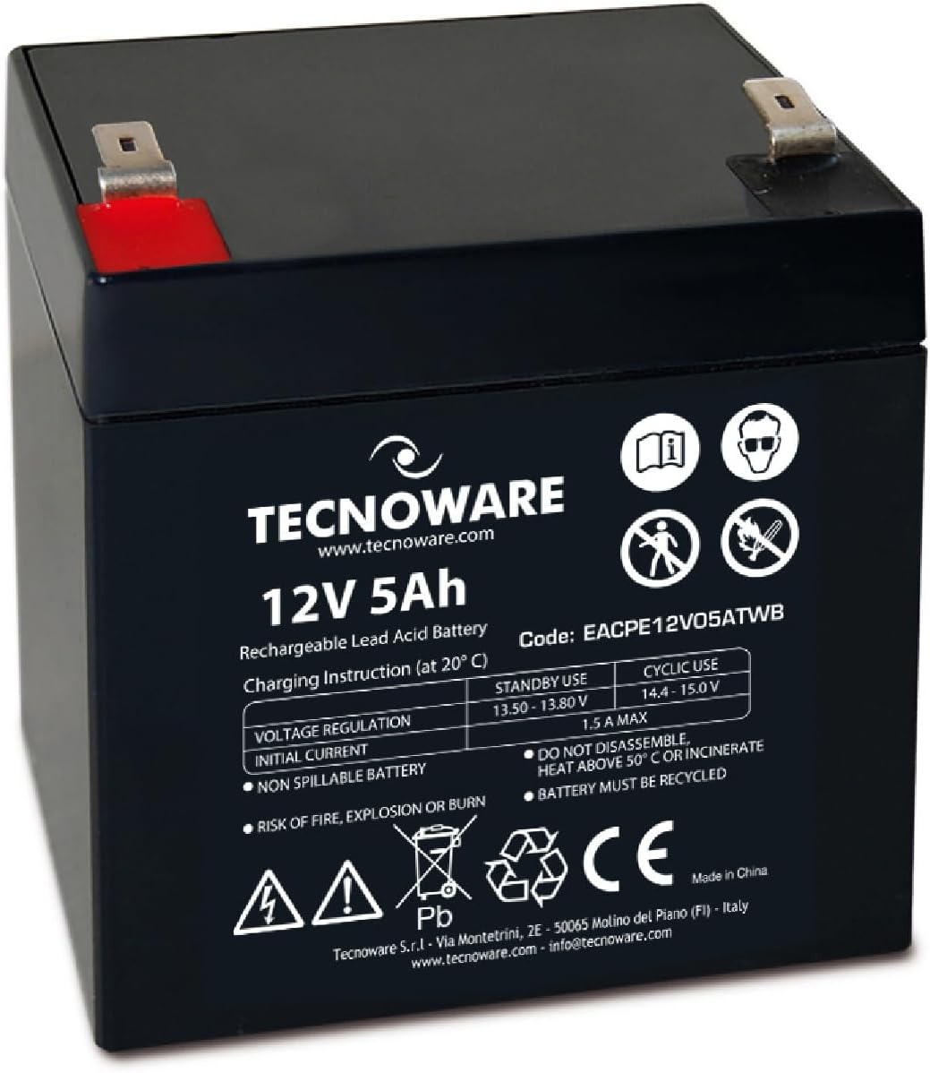 Thumbnail 6 de Tecnoware Power Systems Ersatzbatterie für USV: 12V 9Ah (Faston 6,3 mm), plombiert, kompakt