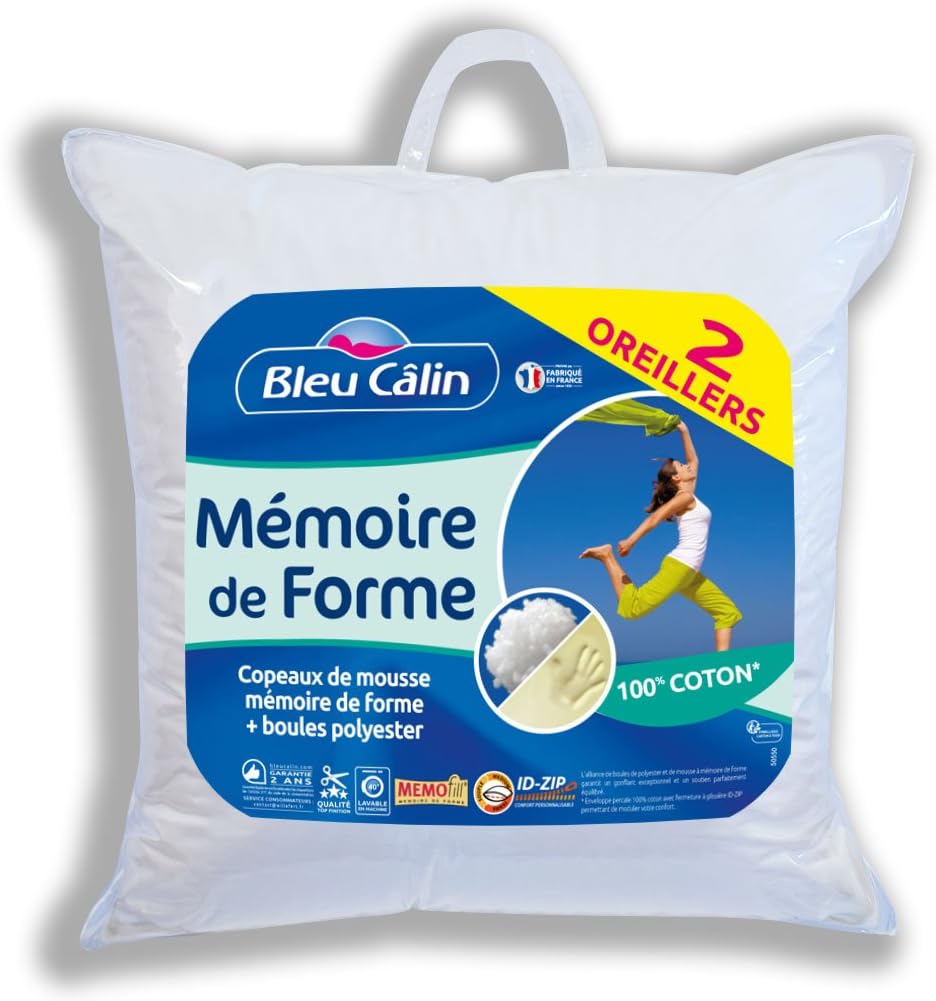 Detalle 2 de Bleu Calin OMFW60 Oreillers 60 x 60 cm